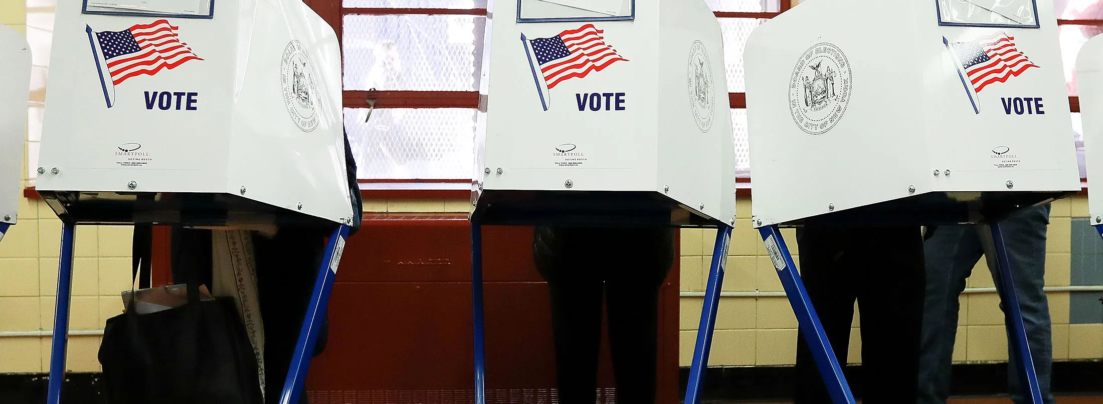 Nation Goes To The Polls In Contentious Presidential Election Between Hillary Clinton And Donald Trump