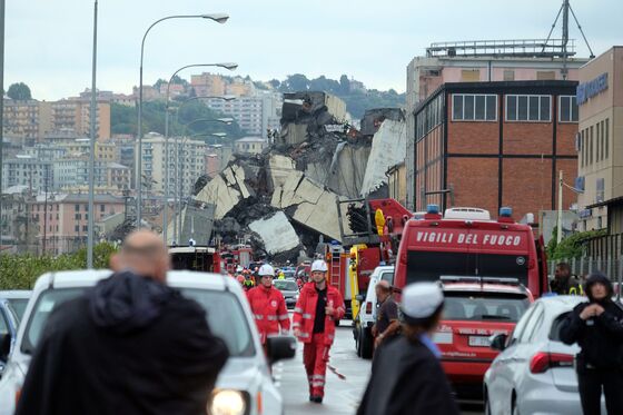 Italy Highway Bridge Collapses in Genoa, Killing at Least 22