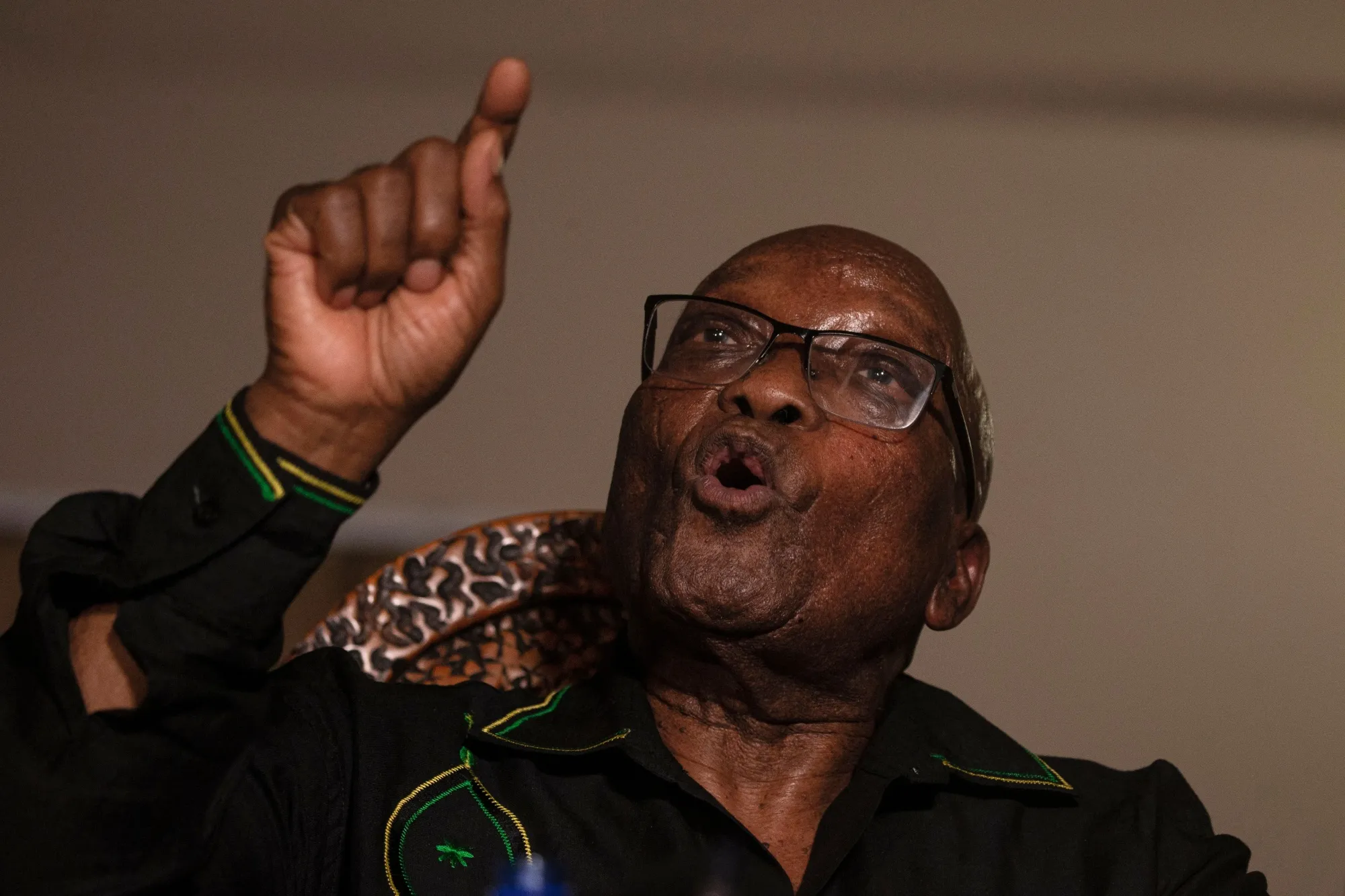 Jacob Zuma in his home in Nkandla, KwaZulu-Natal, on July 4.