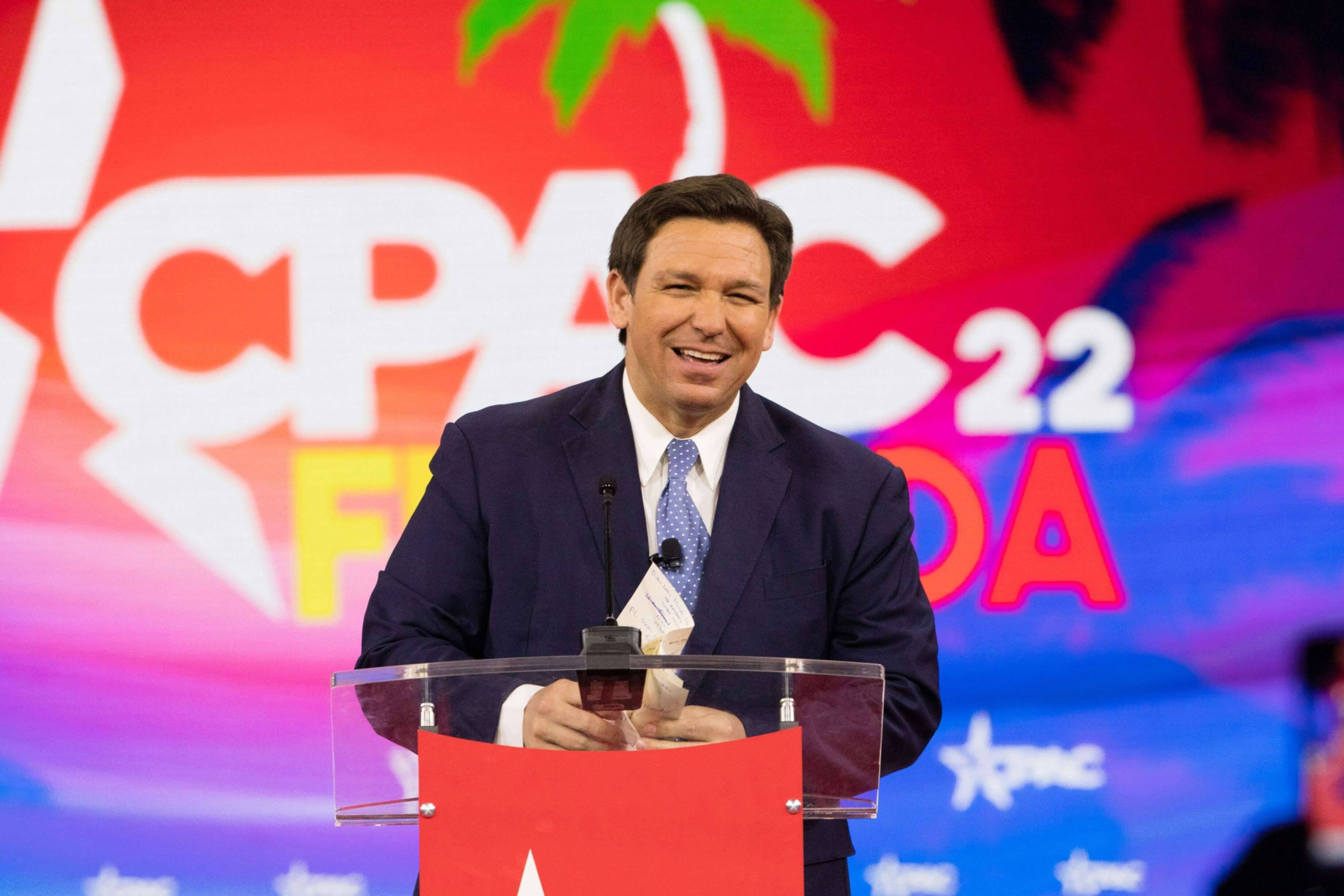 Florida Governor Ron DeSantis at the Conservative Political Action Conference in Orlando on Feb. 24.