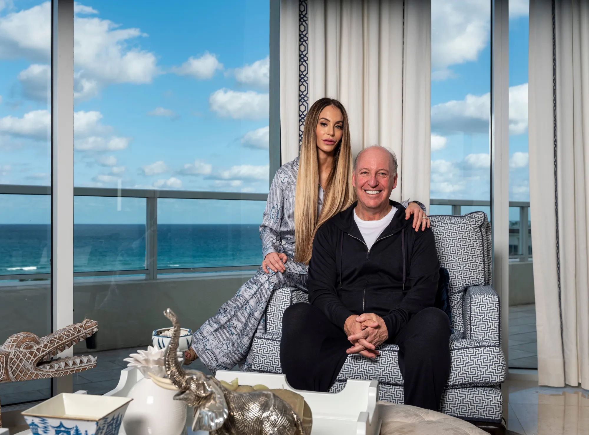 Steven Schonfeld and his wife Brooke in Palm Beach.