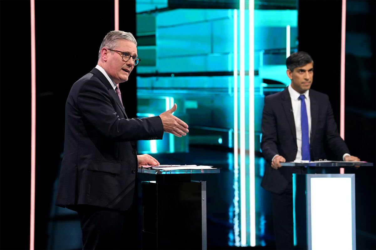 Sunak and Starmer Clash Over Taxes in UK Election Debate Amidst Polling Pressure