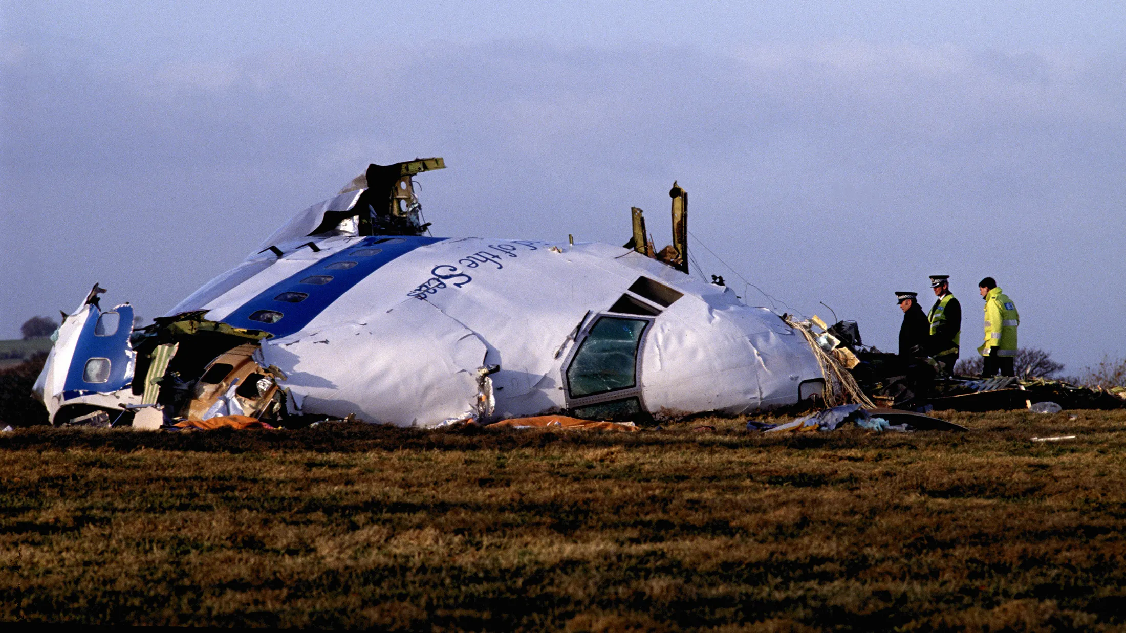 The wreckage of the Pan-Am flight which was bombed&nbsp;over Lockerbie, Scotland, in 1988.