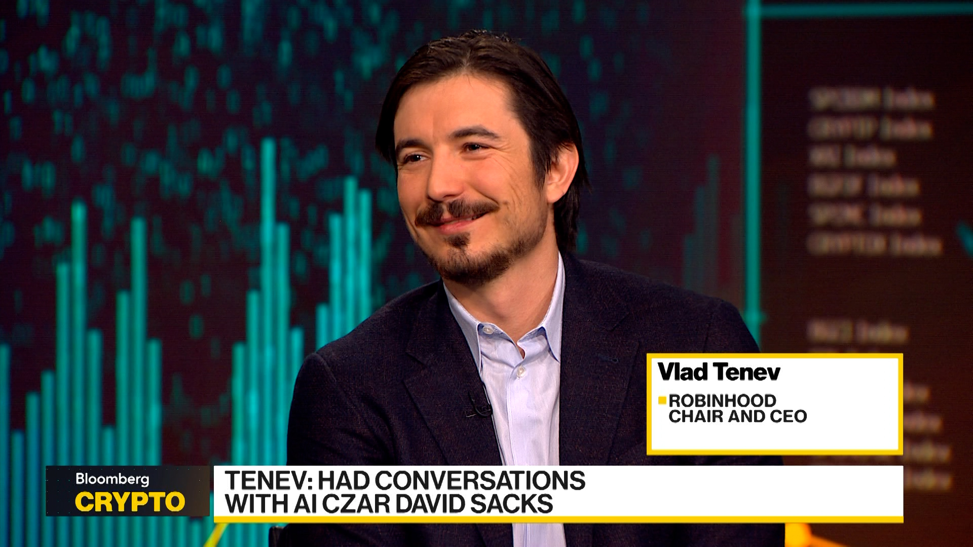 Robinhood CEO on Crypto Stocks, Regulation, AI, David Sacks