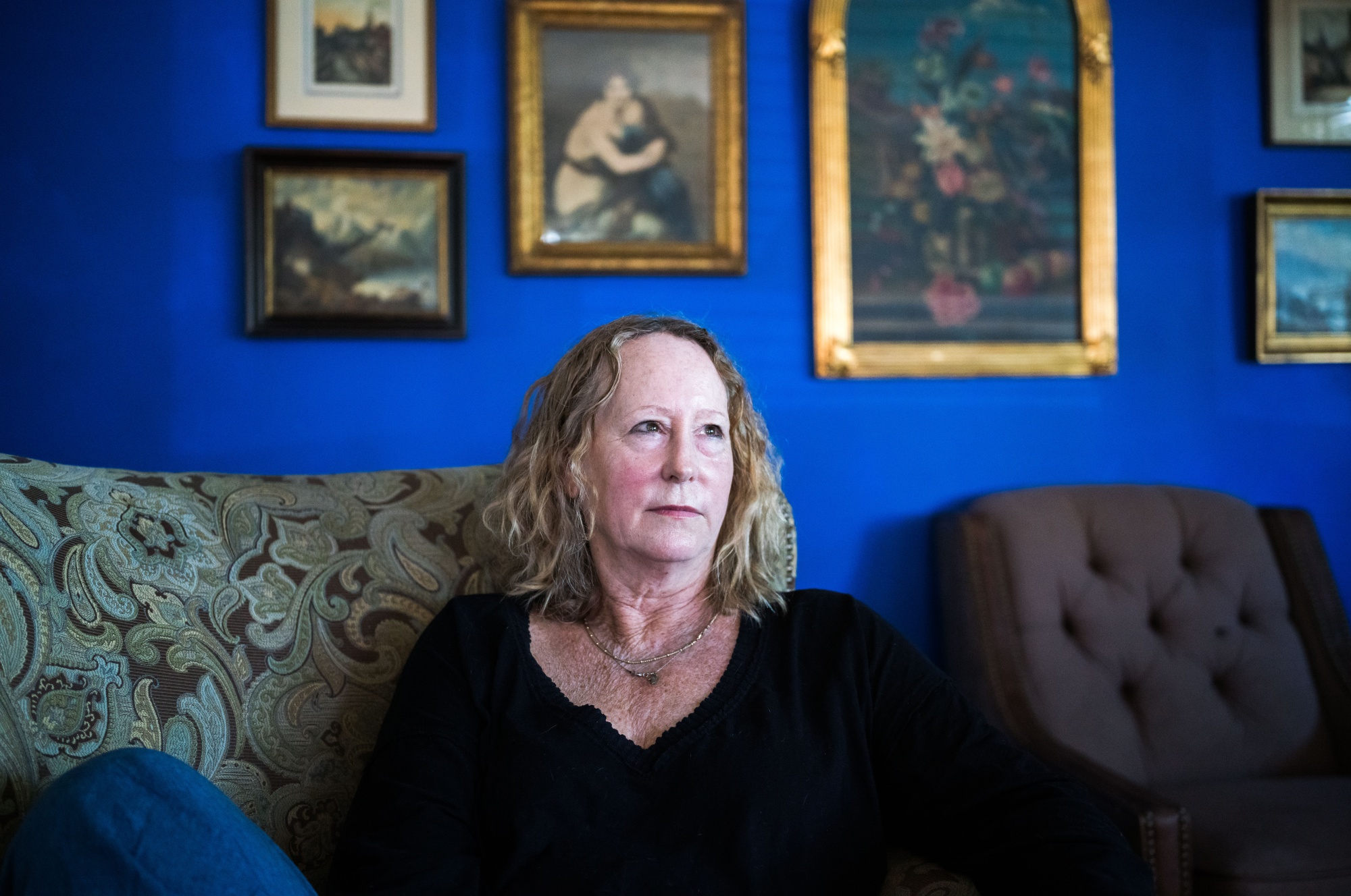 Mary Ruffine in her home in Arlington, Virginia