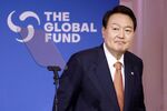 Yoon Suk Yeol at the Global Fund's Seventh Replenishment Conference in New York, US, on Sept. 21.