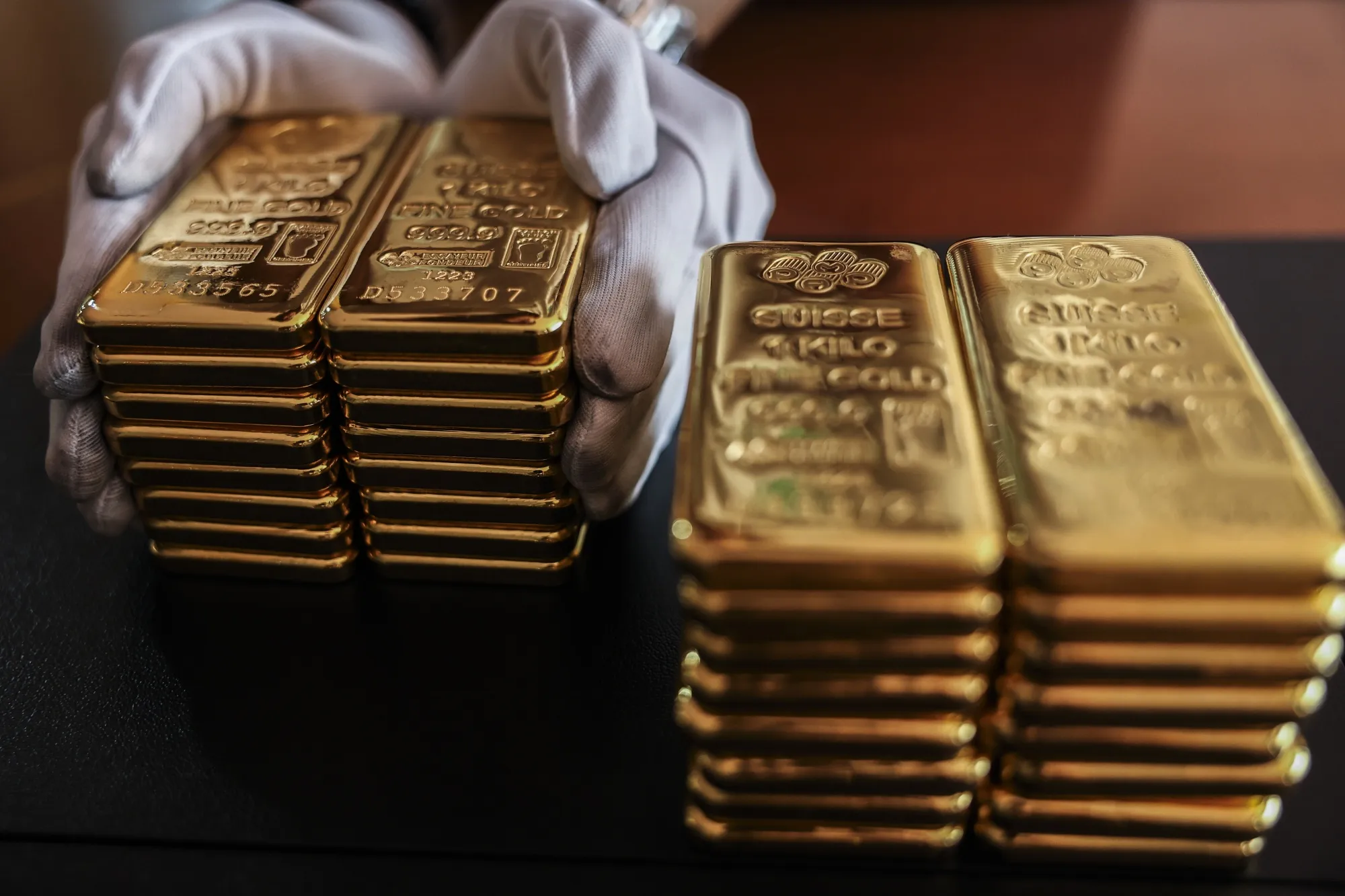 Spot bullion traded above $2,046 an ounce, on track for a modest weekly gain and the highest finish since Feb. 1.&nbsp;