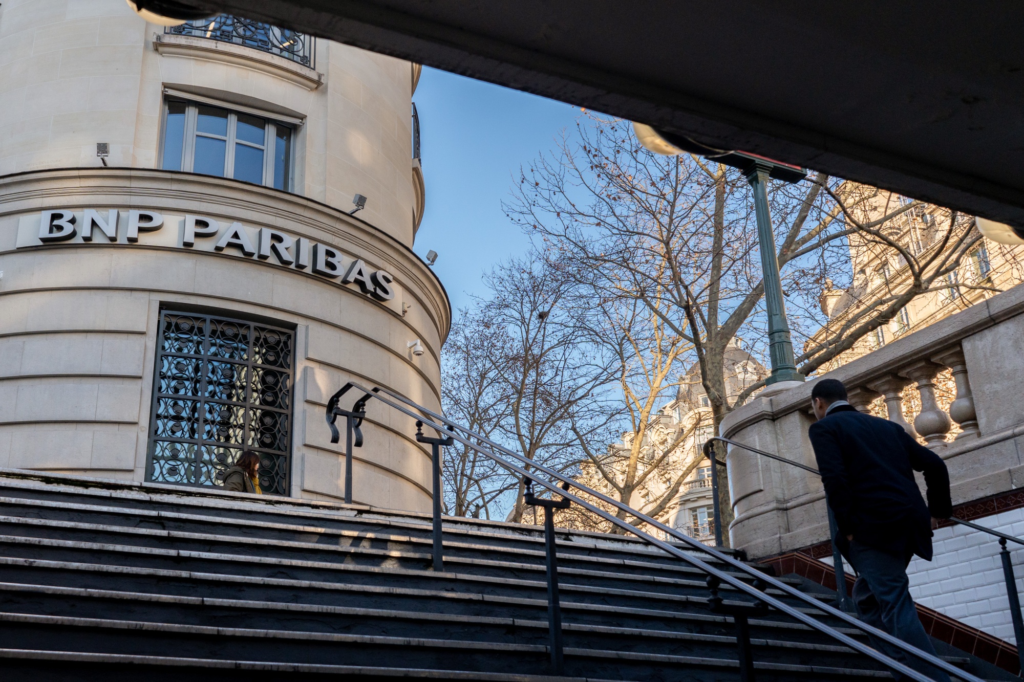 A BNP Paribas SA bank branch in Paris.