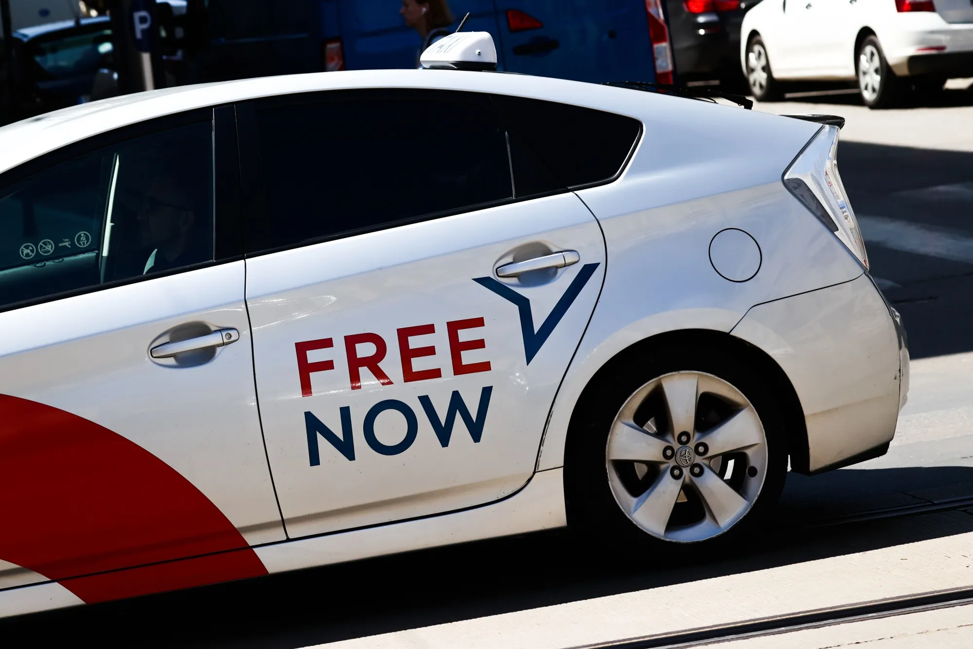 A Freenow taxi in Krakow, Poland.