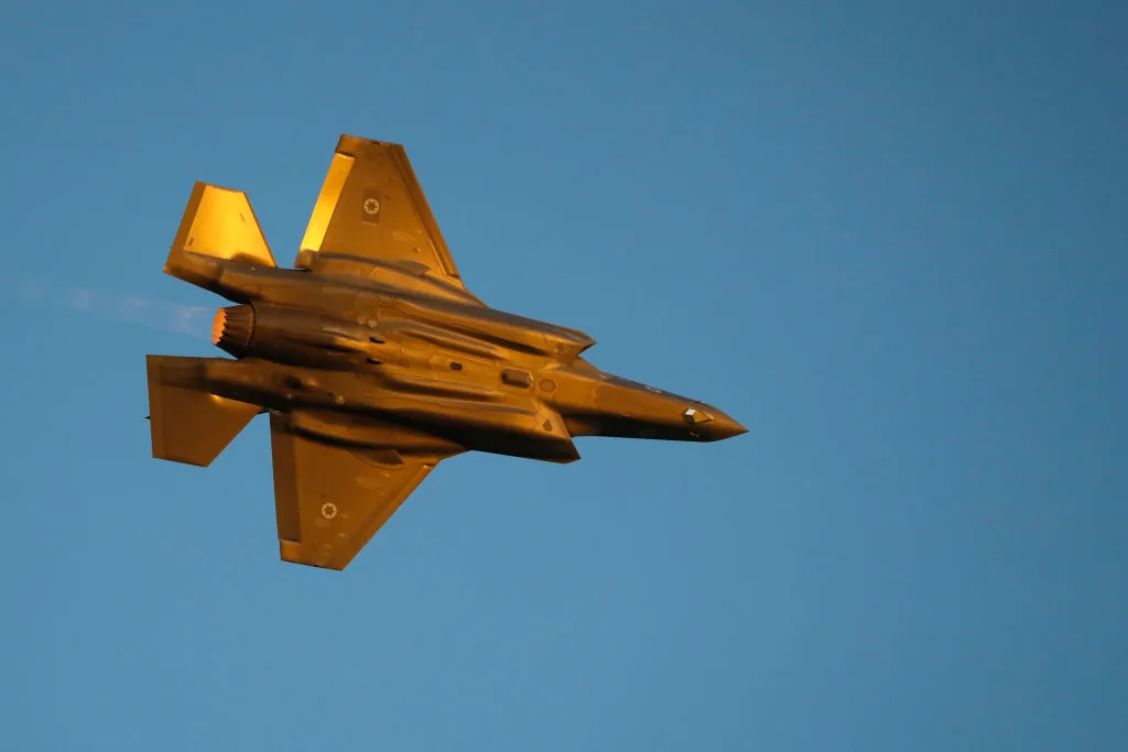 An Israeli F-35 fighter jet.