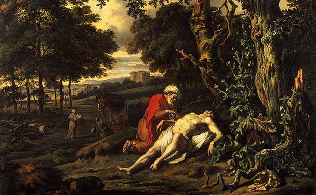 &quot;The Parable of the Good Samaritan&quot; as painted by Jan Wijnants (1670)