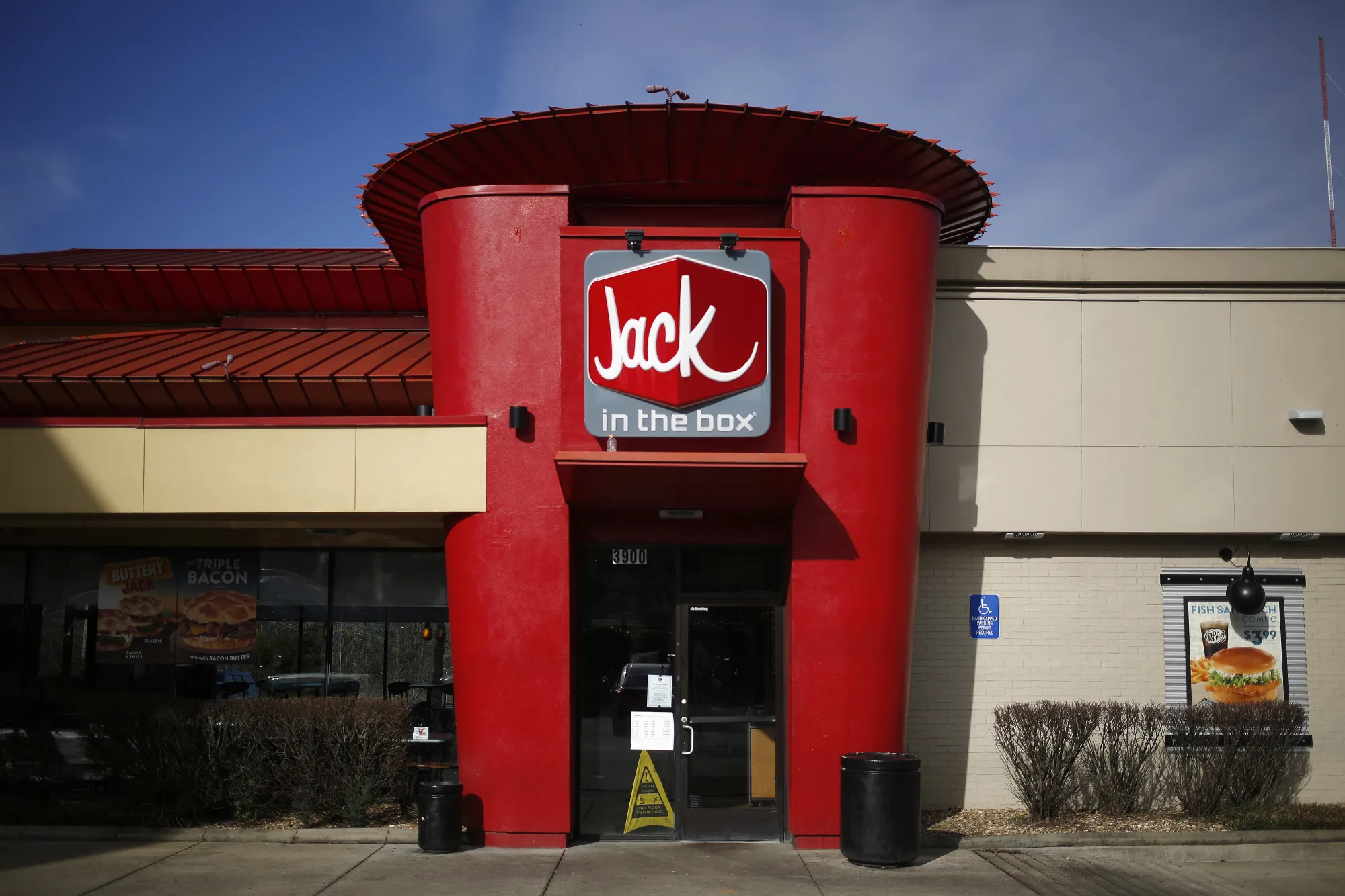 A Jack In The Box Inc. fast food restaurant stands in Nashville, Tennessee, U.S.
