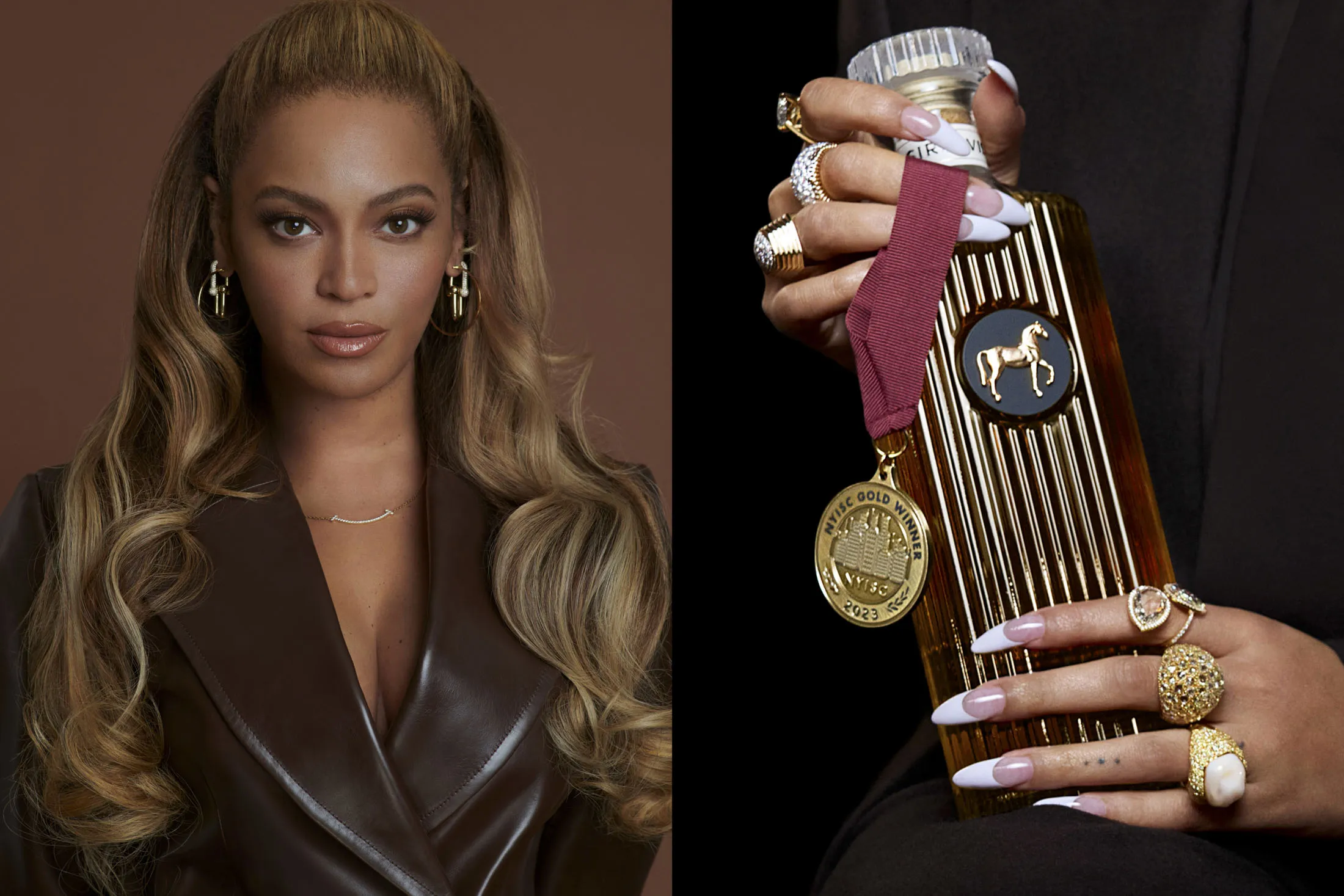 Beyoncé and her new whiskey, SirDavis.