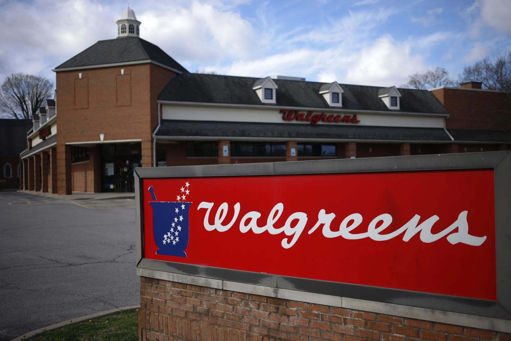 Signage outside a Walgreens location in Louisville, Kentucky.