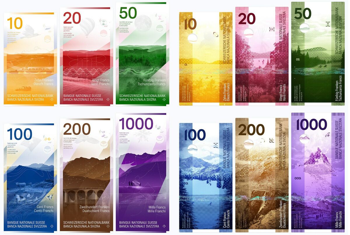 Swiss National Bank Publishes 12 New Franc Note Designs - Bloomberg