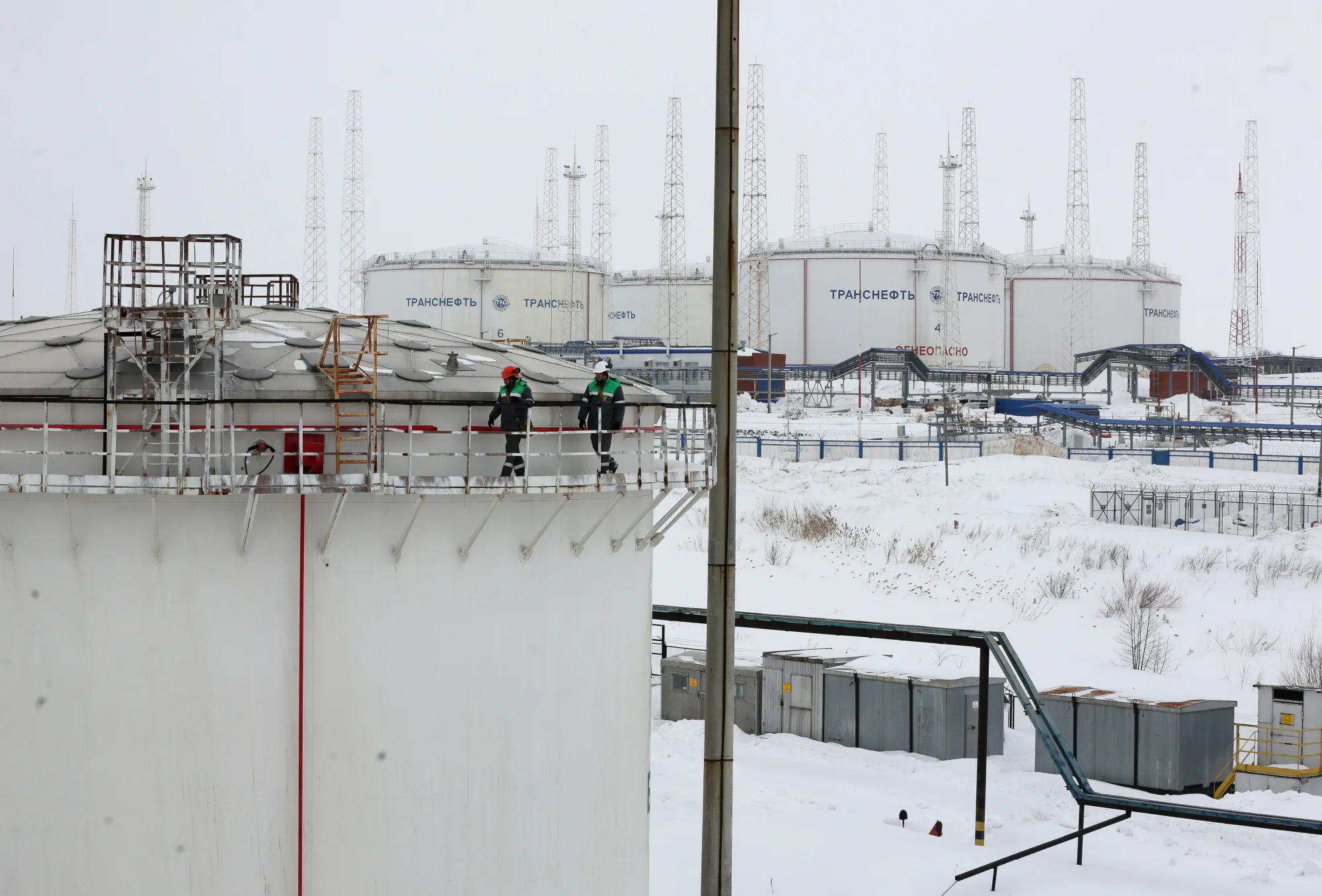 Russia’s oil storage tanks are filling up.