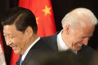 China’s Xi Jinping and Then-U.S. Vice President Joe Biden at a luncheon.