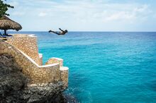 Cliff diving in Jamaica