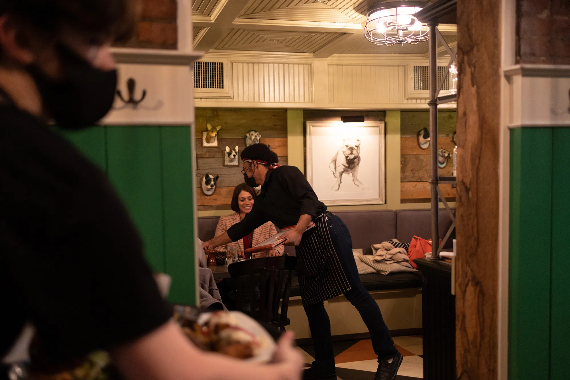 Diners at a restaurant in Philadelphia, Pennsylvania.