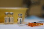 Syringes and vials of the Johnson & Johnson Janssen Covid-19 vaccine