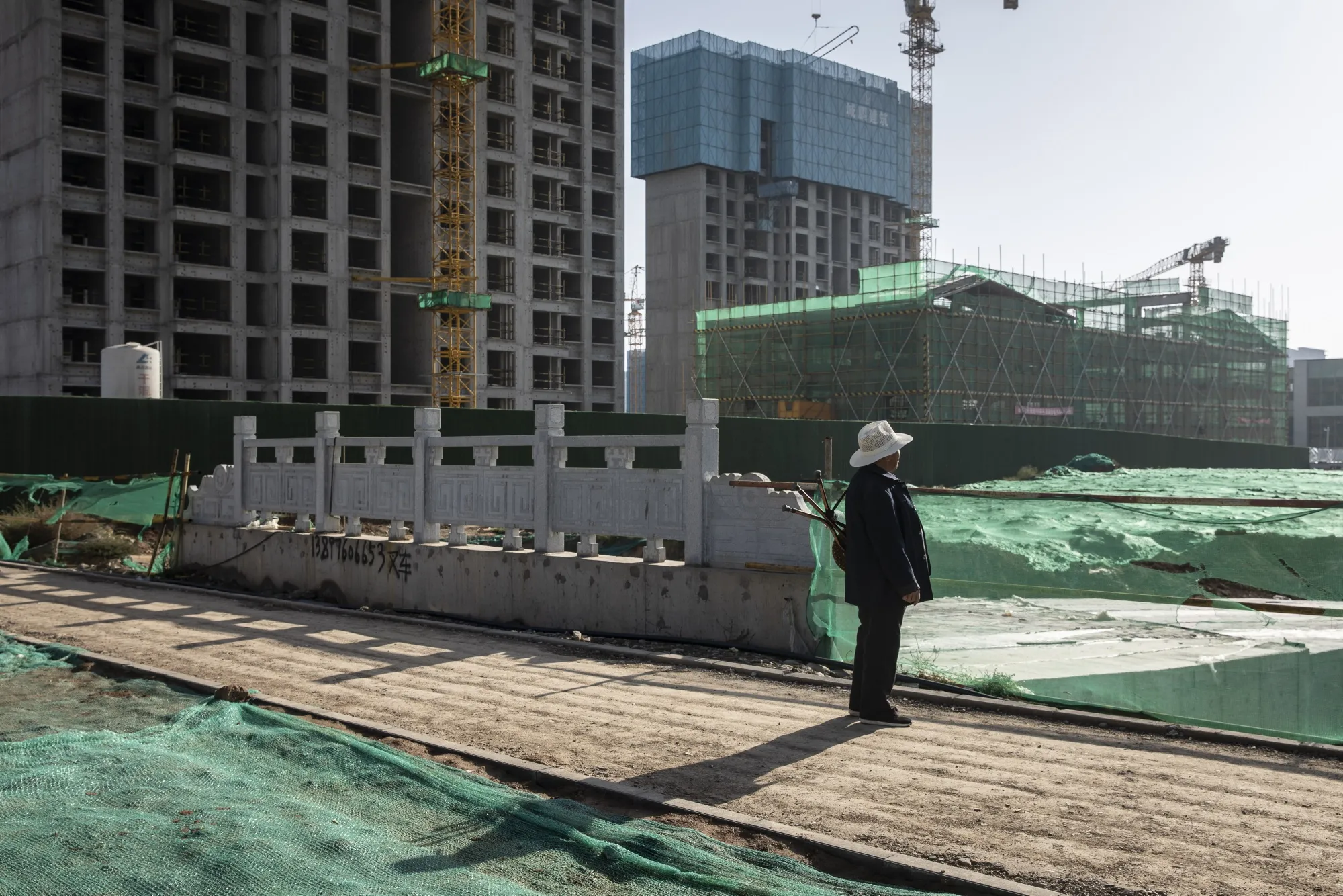 Construction in Qinghai as China Tells Bankers to Shore Up Property Market 