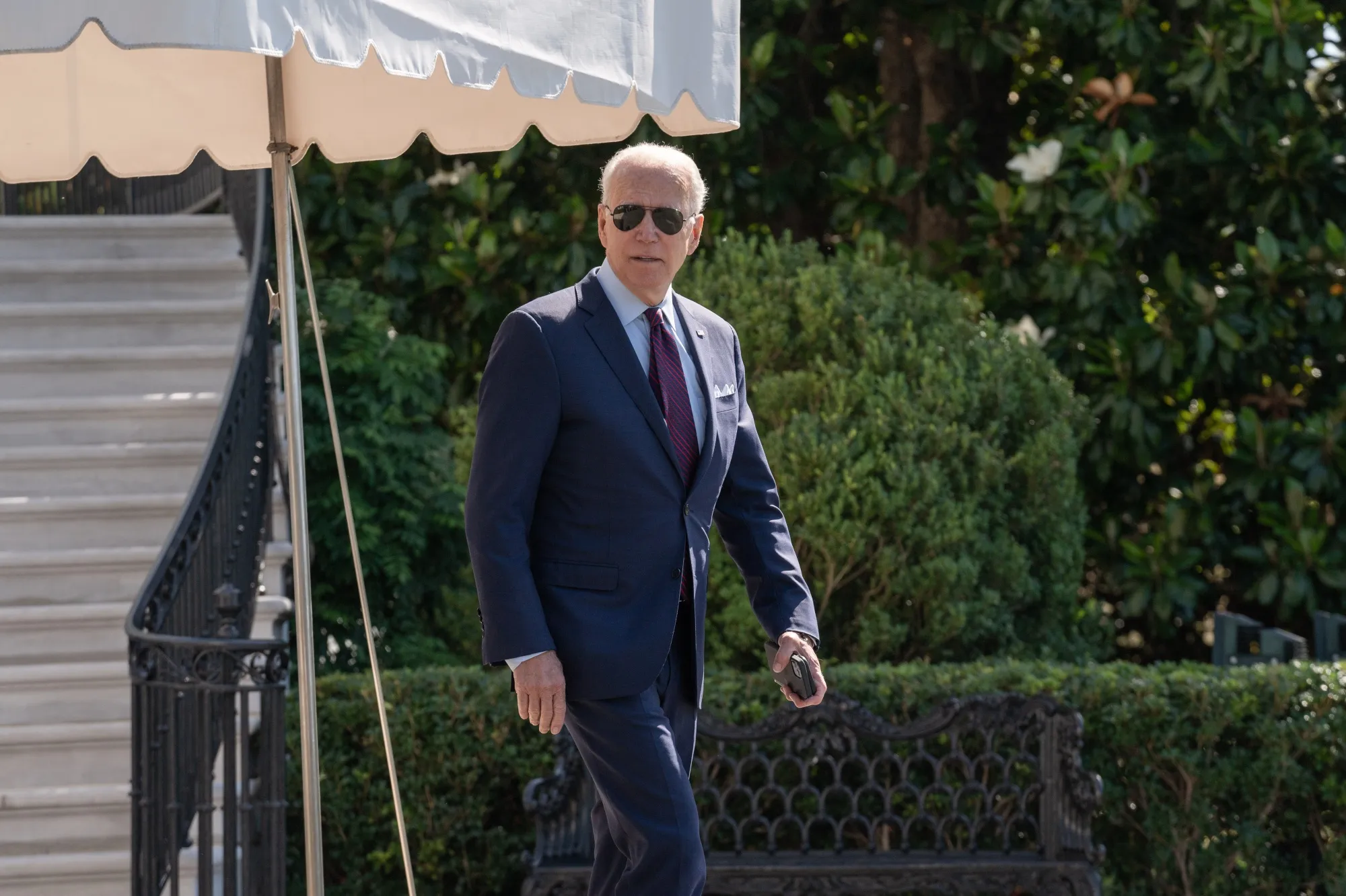 President Joe Biden walks on the South Lawn of the White House before boarding Marine One on&nbsp;June 29.&nbsp;