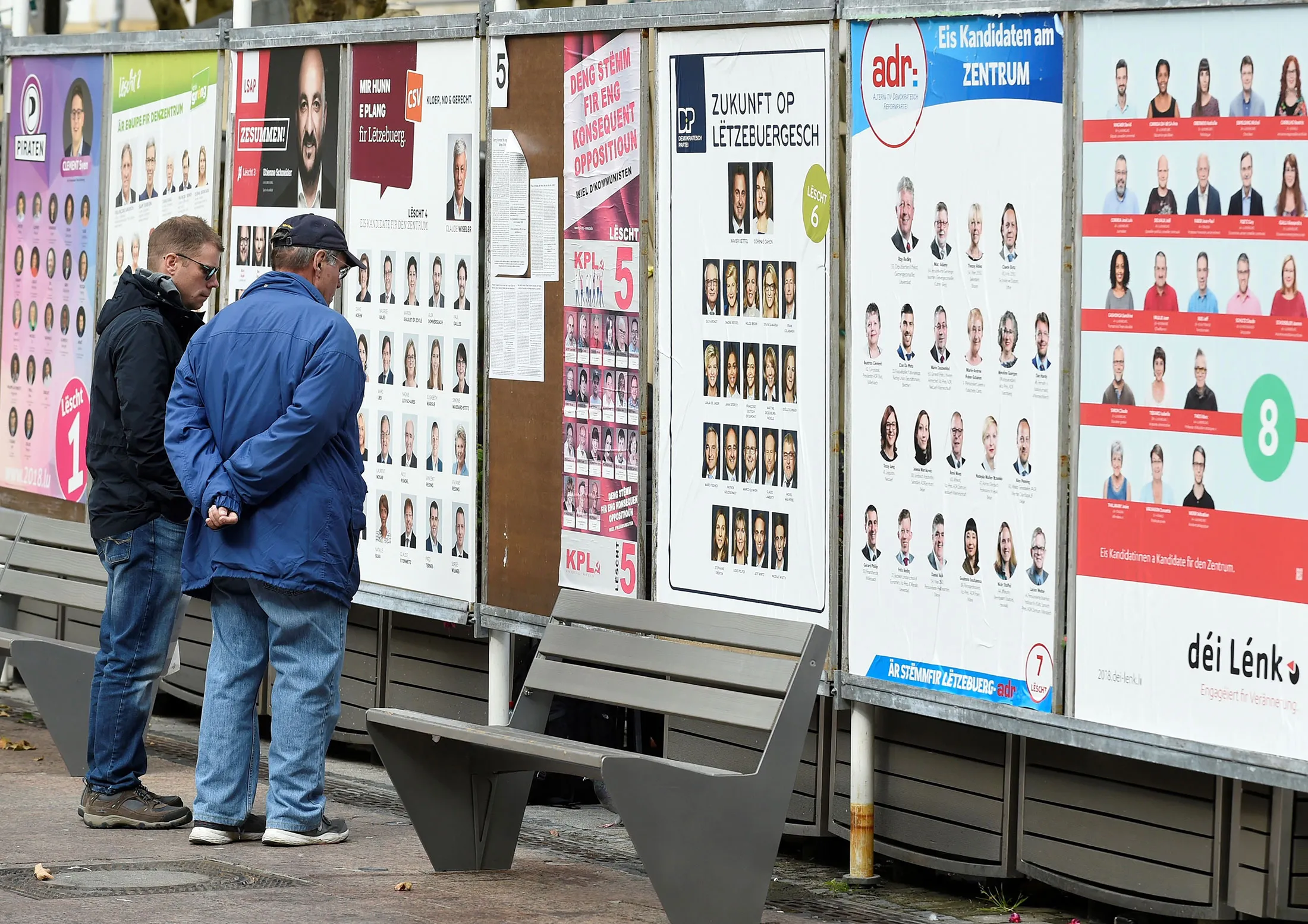 Campaign posters ahead of Luxembourg’s general elections.