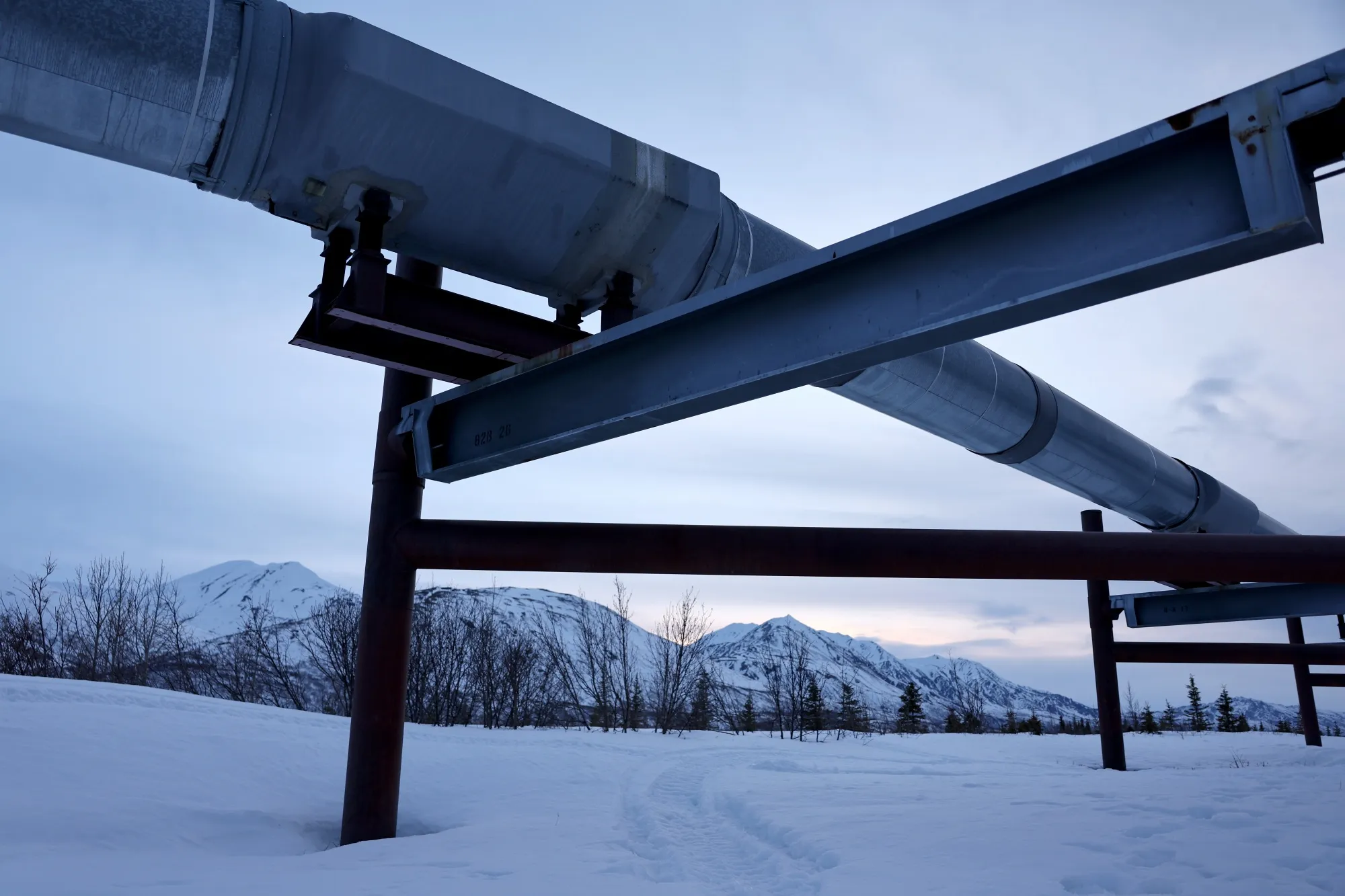 A part of the Trans Alaska Pipeline System&nbsp;near Delta Junction, Alaska.&nbsp;
