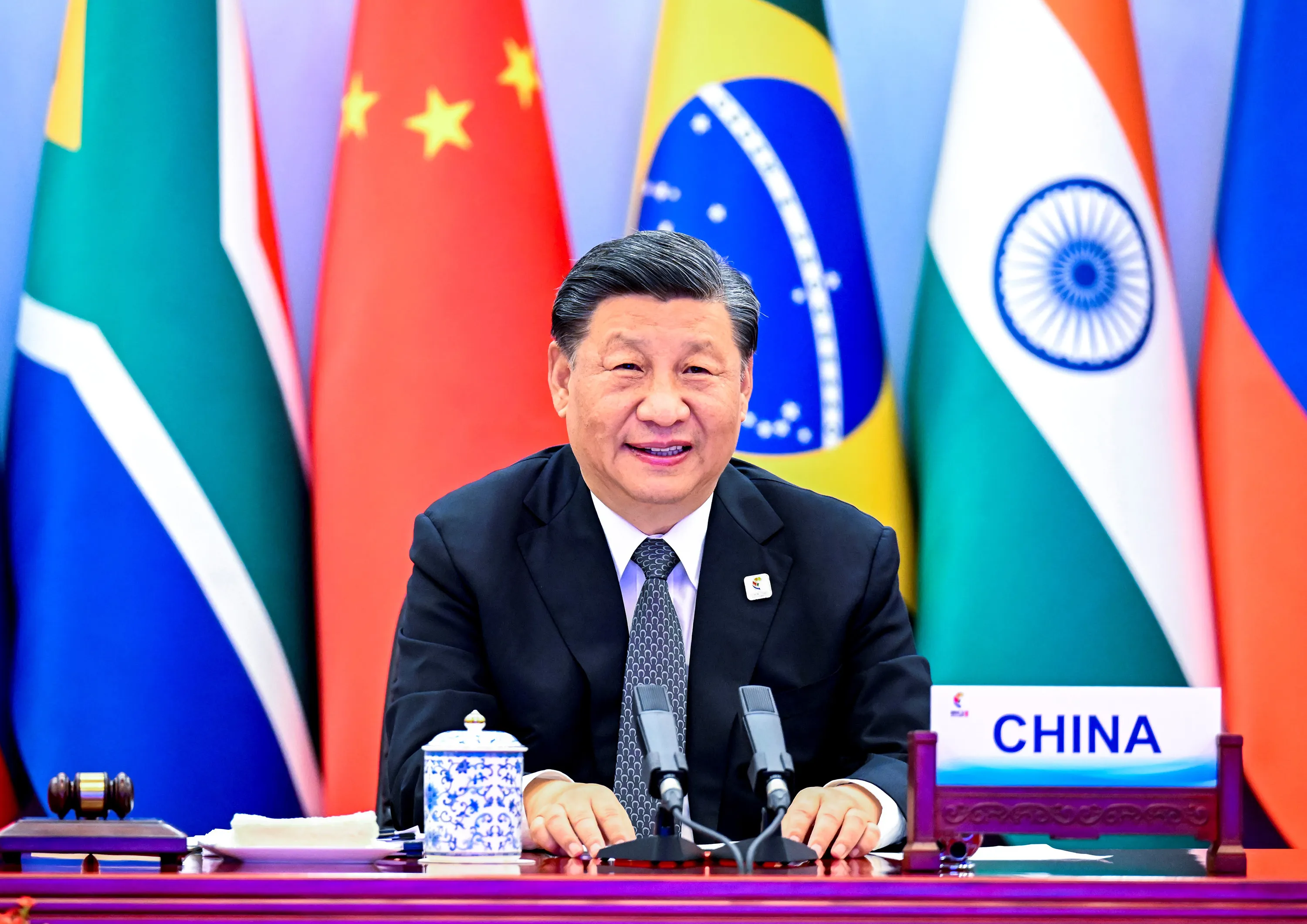 Xi Jinping hosts the 14th BRICS Summit via video link on June 23.