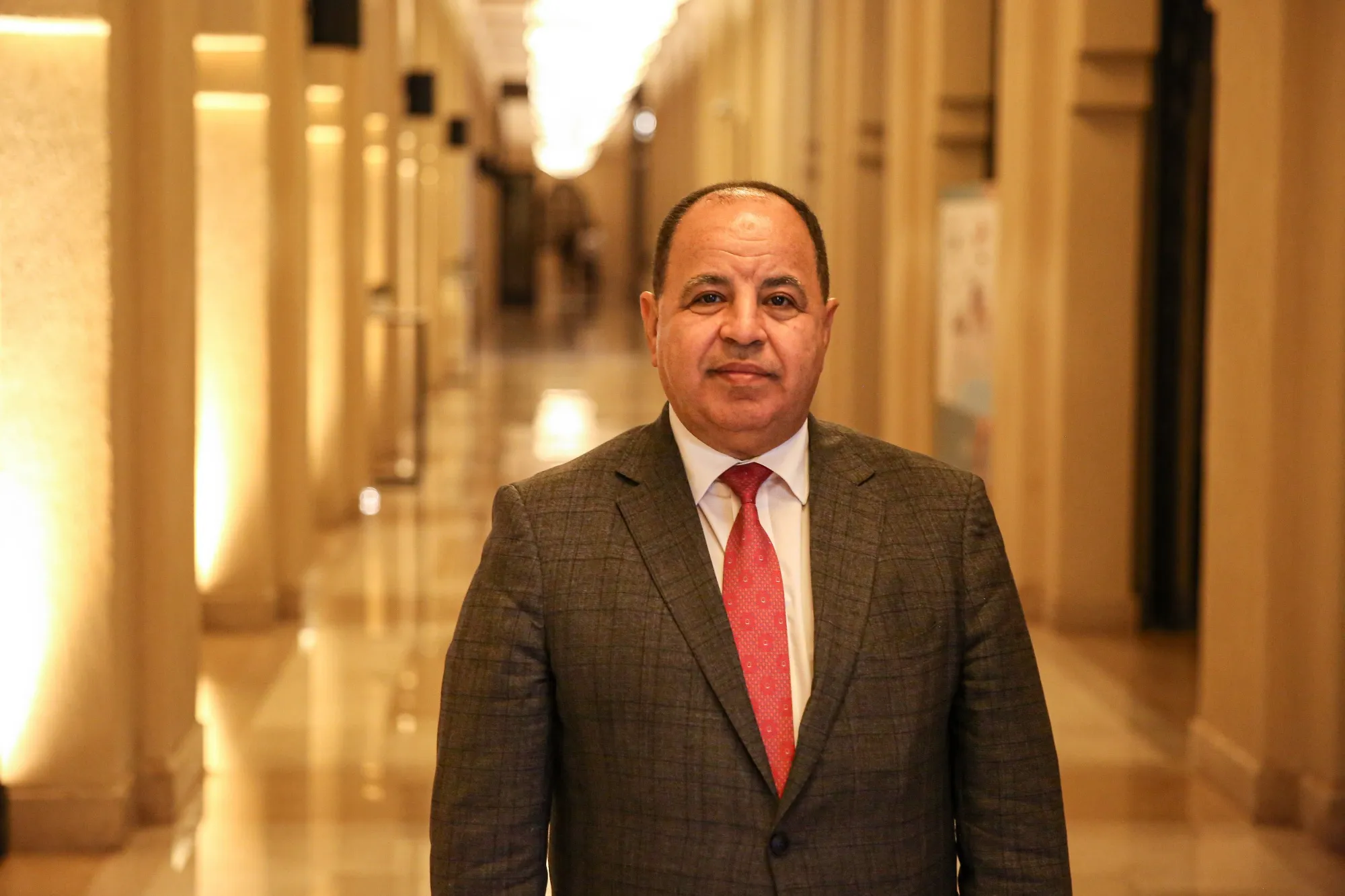 Mohamed Ahmed Maait, Egypt's finance minister, following an interview in Sharm El-Sheikh, Egypt, on Sunday, Nov. 6, 2022.