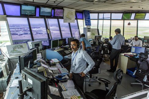 Air Traffic Control tower in New Delhi.