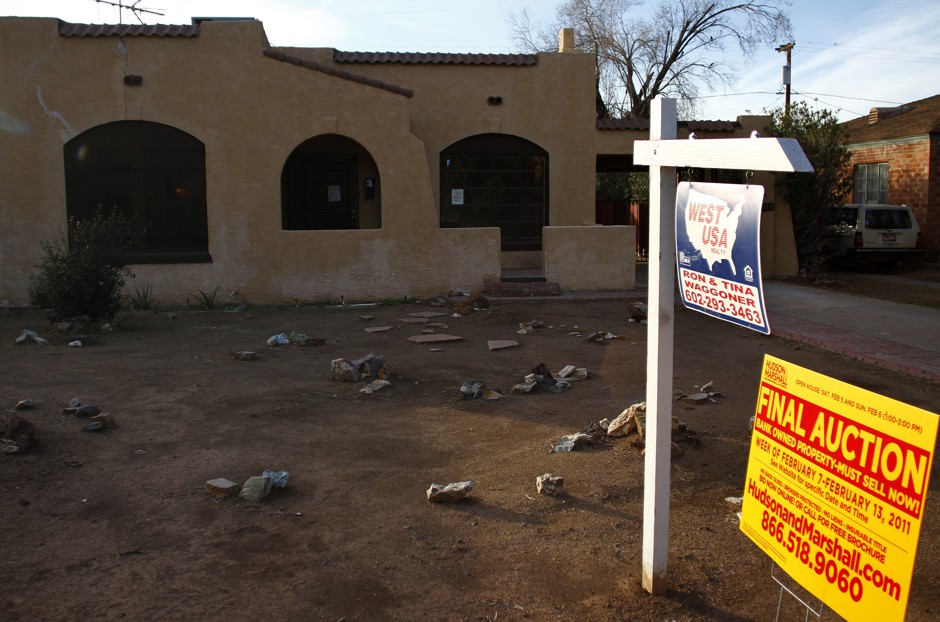 A foreclosed home in Phoenix, Arizona, in 2011.