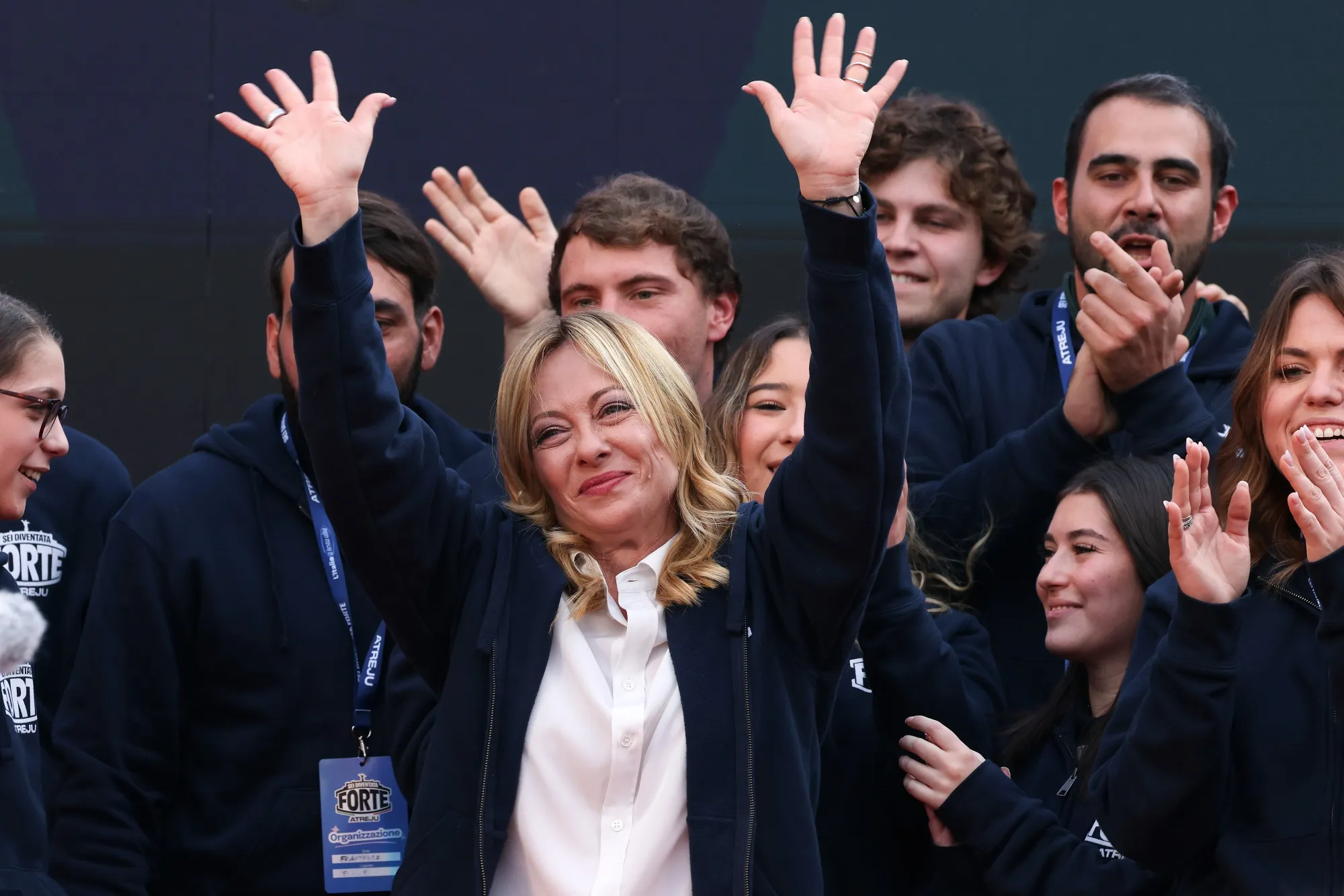 Giorgia Meloni during the Atreju convention in Rome on Dec. 14.