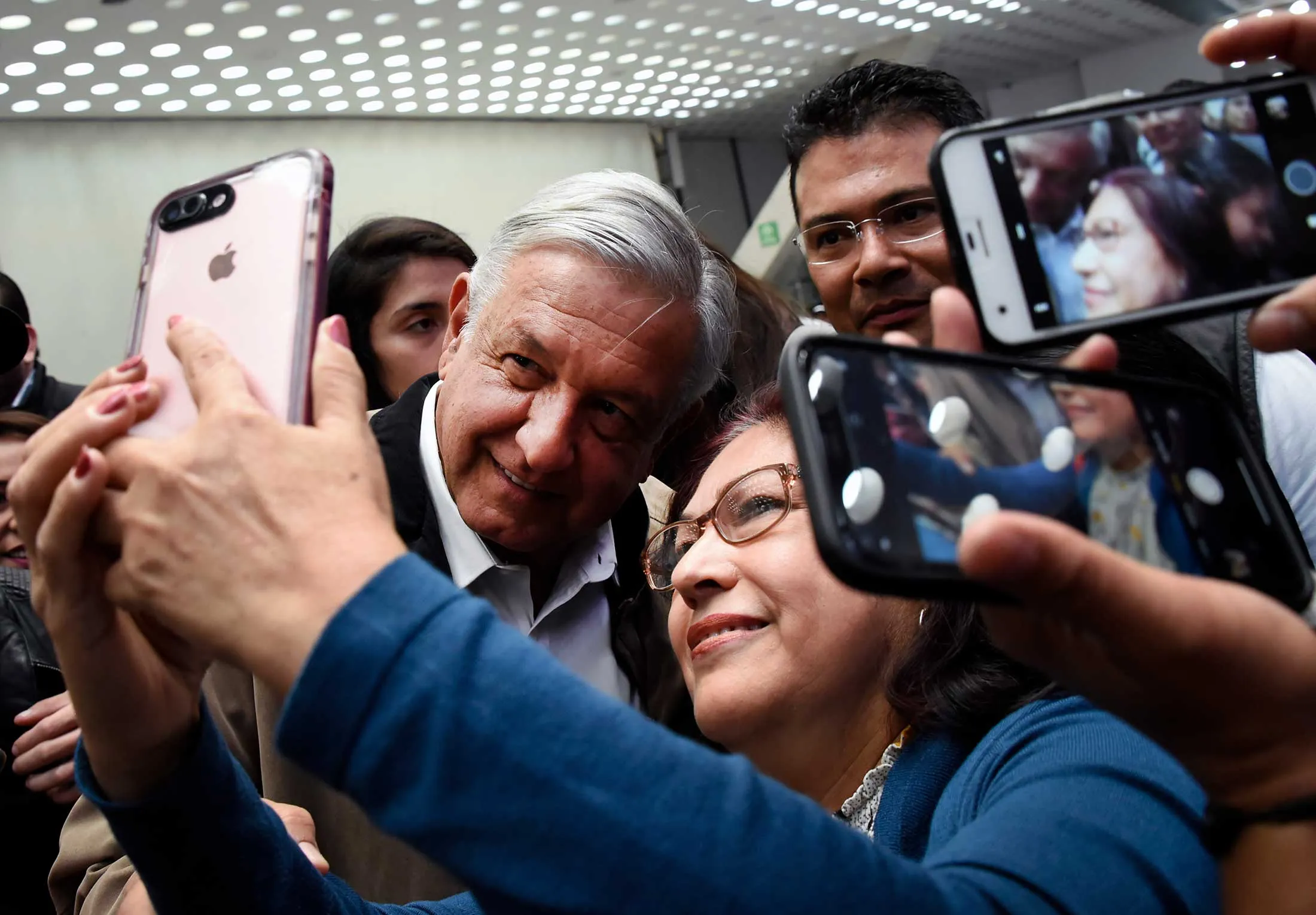 AMLO at Mexico City’s international airport.