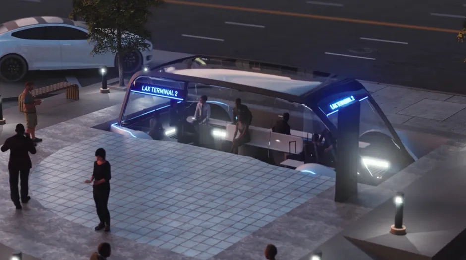 All aboard whatever the heck this thing is! Musks' Chicago Express Loop would transport passengers from downtown to O'Hare in 12 minutes. 