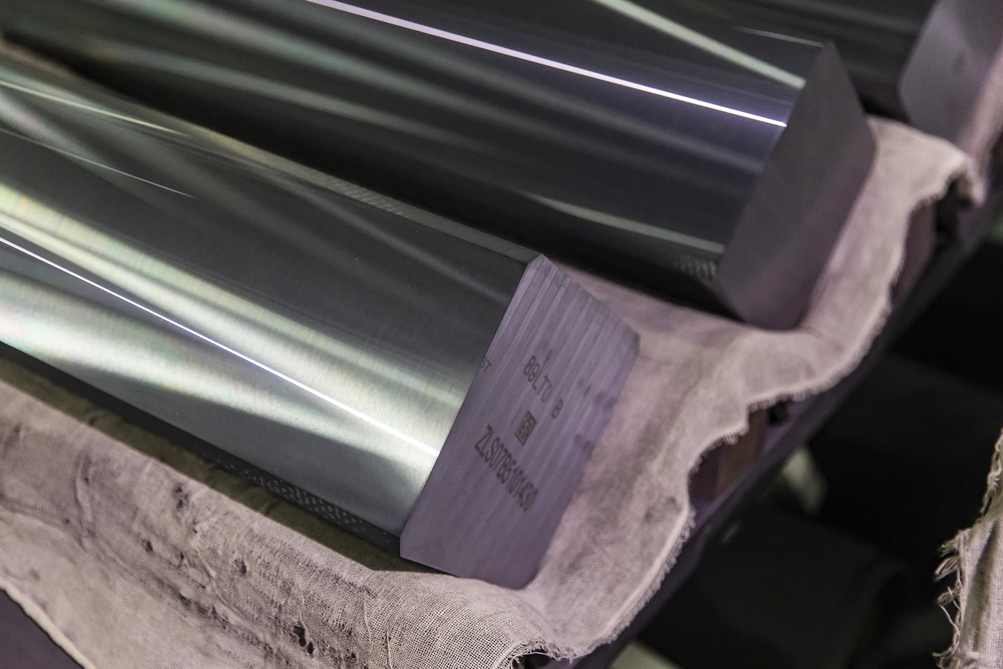 Silicon blocks&nbsp;in a&nbsp;silicon wafer cutting facility in Xi'an, Shaanxi Province, China.