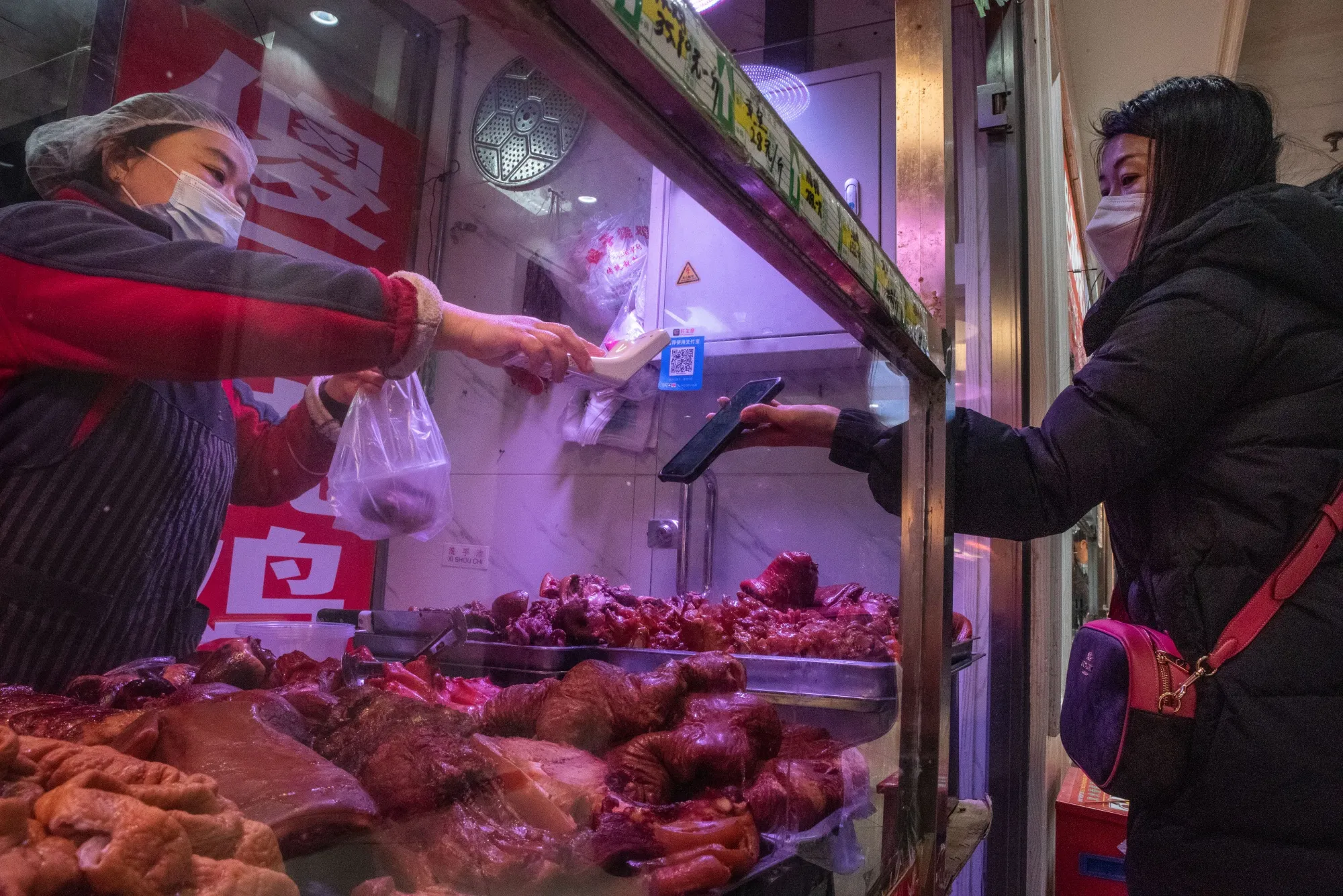 Consumer prices&nbsp;fell last month for the second time this year and weak pork prices took much of the blame.&nbsp;