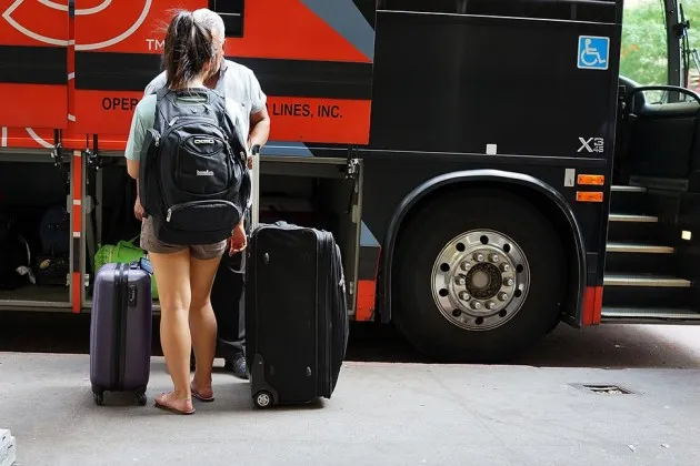 A discount bus on August 20, 2013 in New York City