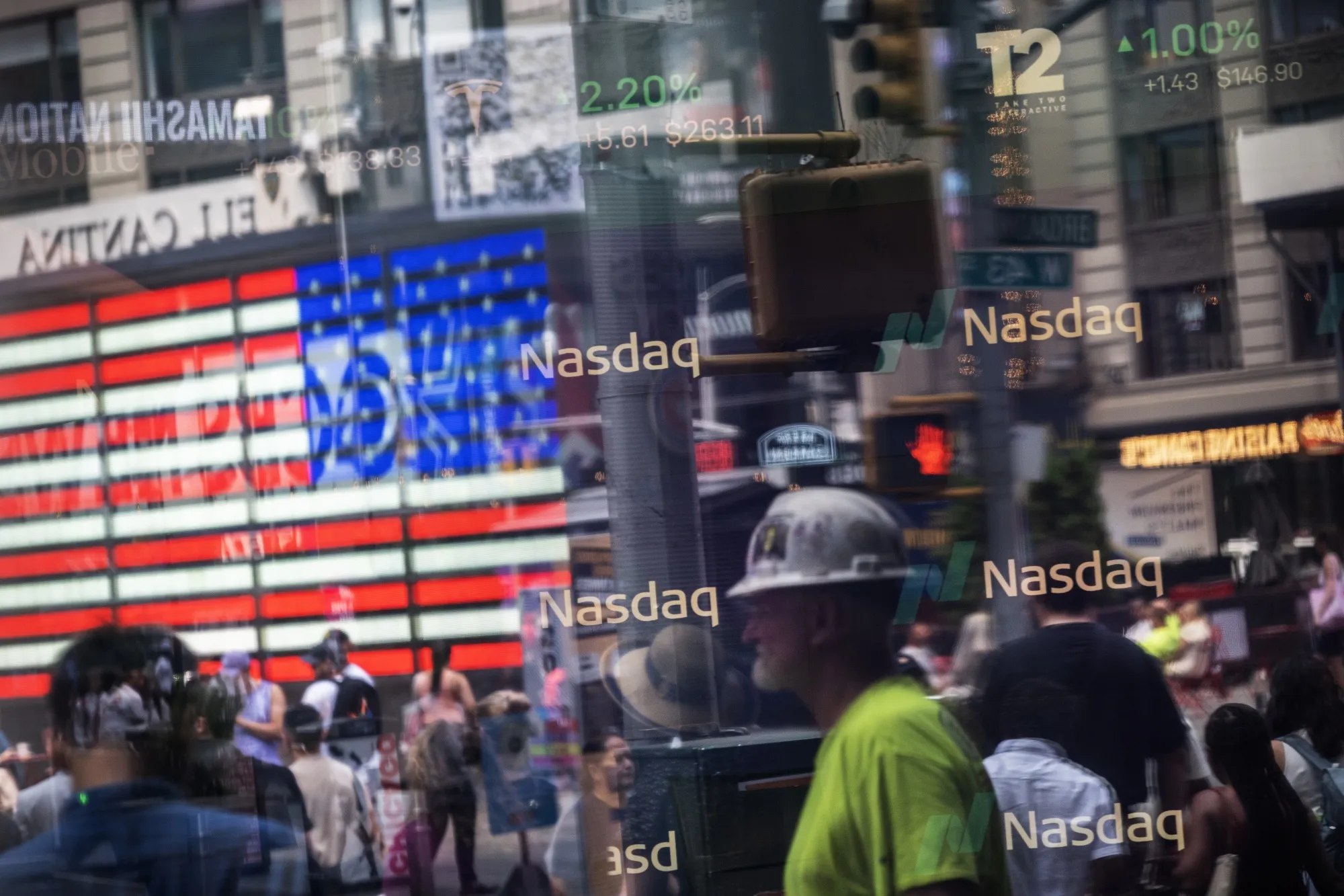 The Nasdaq MarketSite in New York