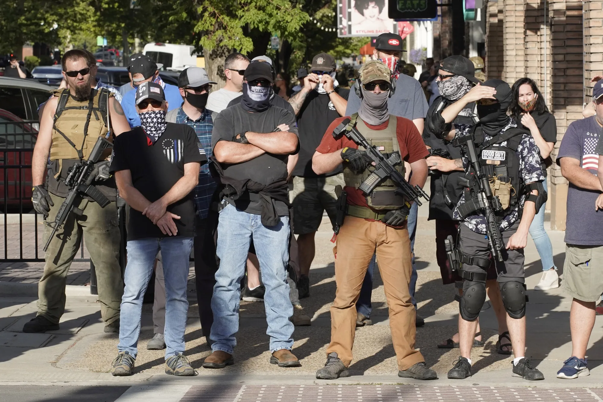 Armed counter-protesters in Utah.
