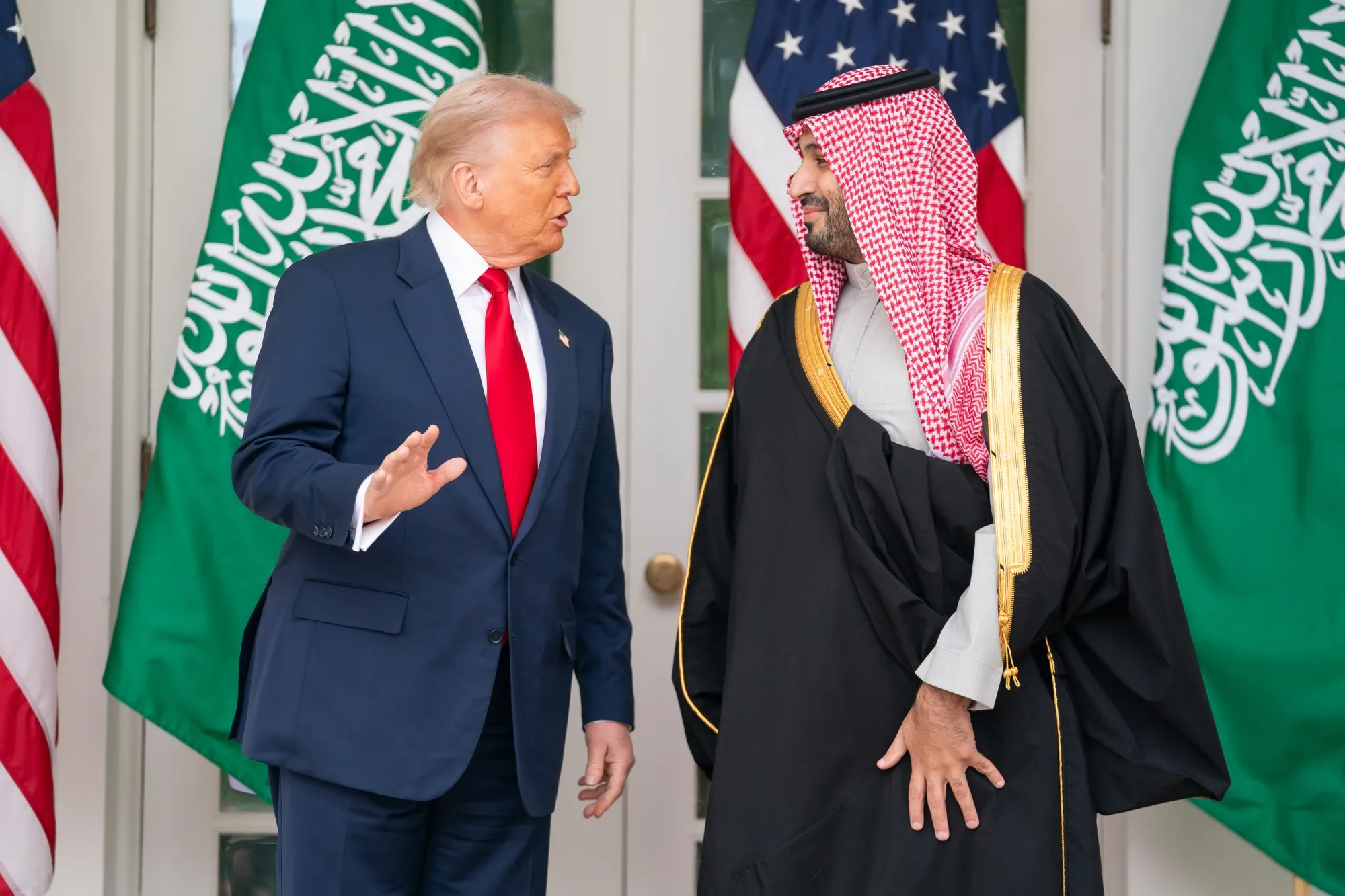 Donald Trump and Mohammed bin Salman at the White House on Nov. 18.