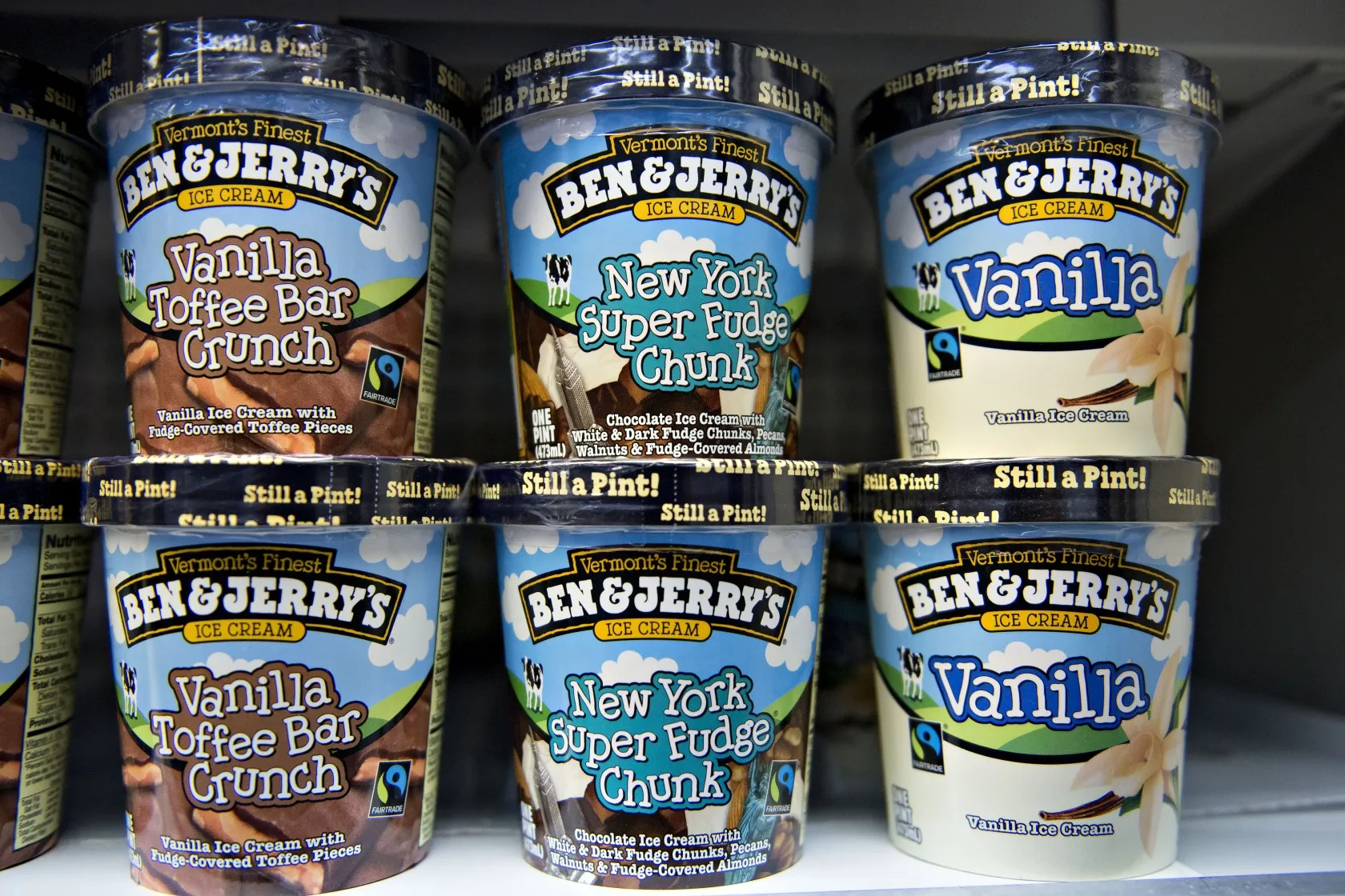 Ben &amp; Jerry's brand ice cream.