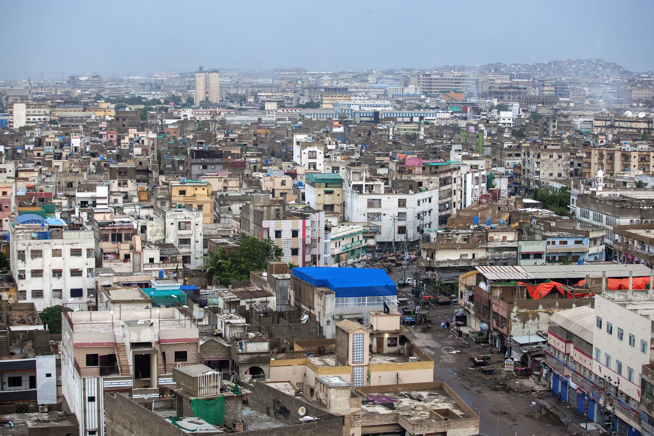 A top view of city's residential area in Karachi, Pakistan on Wednesday, Aug 23, 2017.
