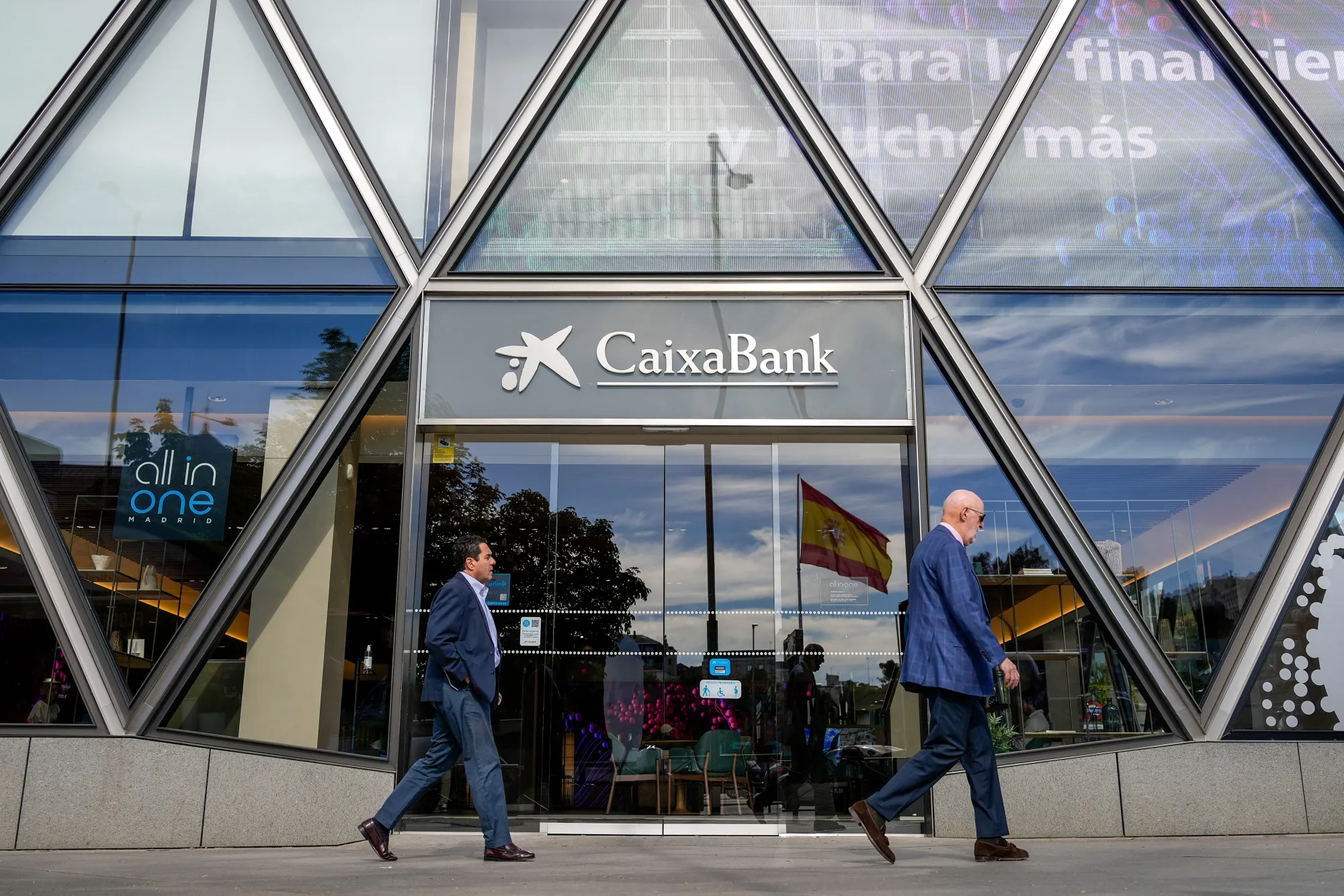 A Caixabank branch in Madrid.