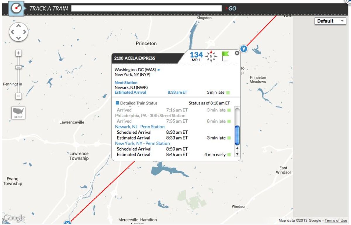 Amtrak Interactive Train Map Watch Amtrak's Trains Move Along Their Routes In Real Time - Bloomberg