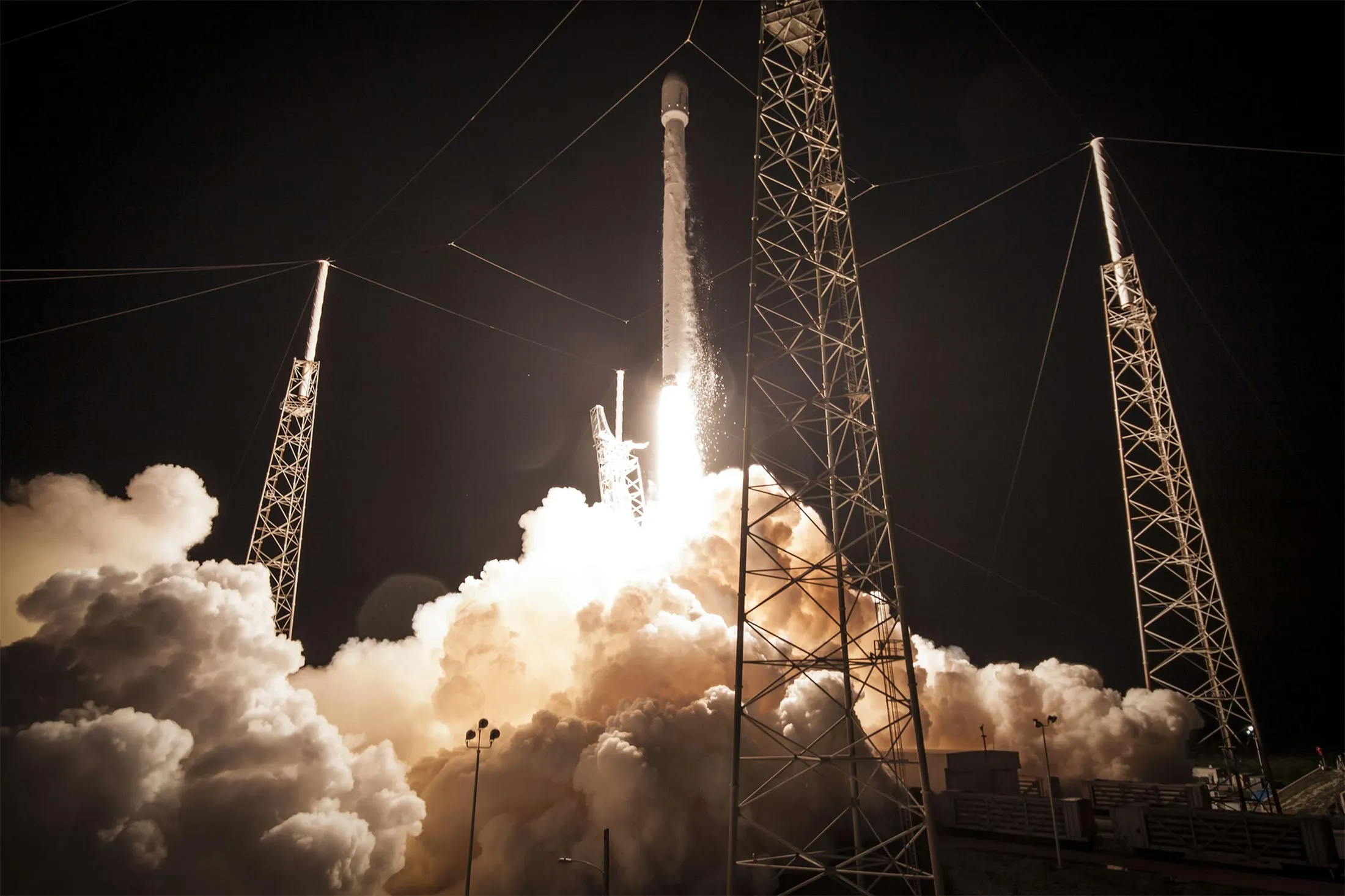 SpaceX's Falcon 9 rocket launched the AsiaSat 6 satellite to a geosynchronous transfer orbit in the early morning hours of Sunday, September 7th, 2014.