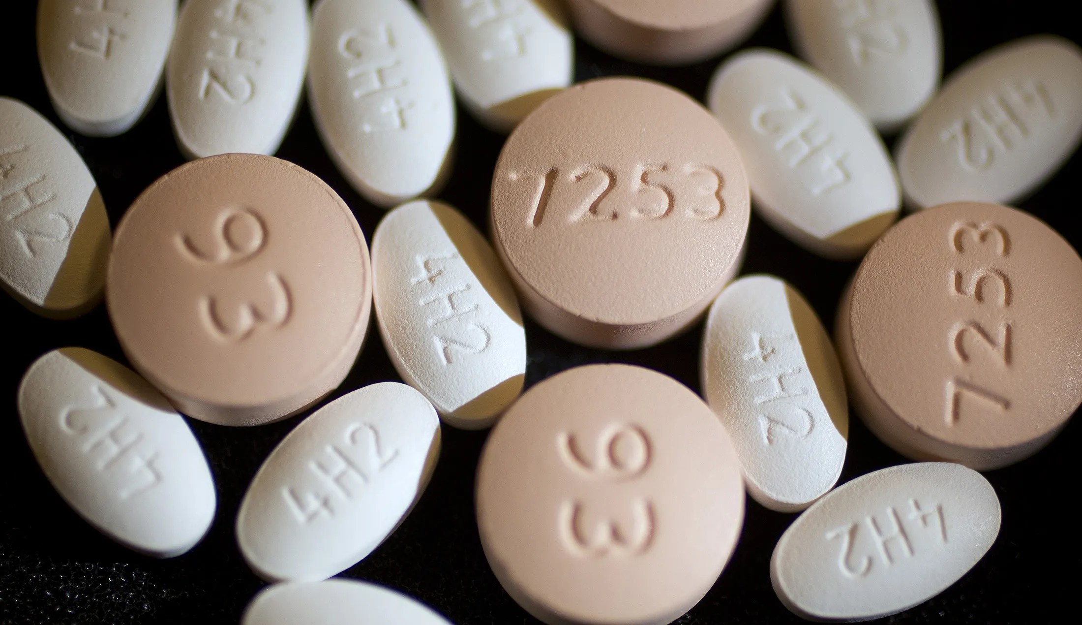 Tablets of over-the-counter allergy medicines, manufactured by Perrigo.
