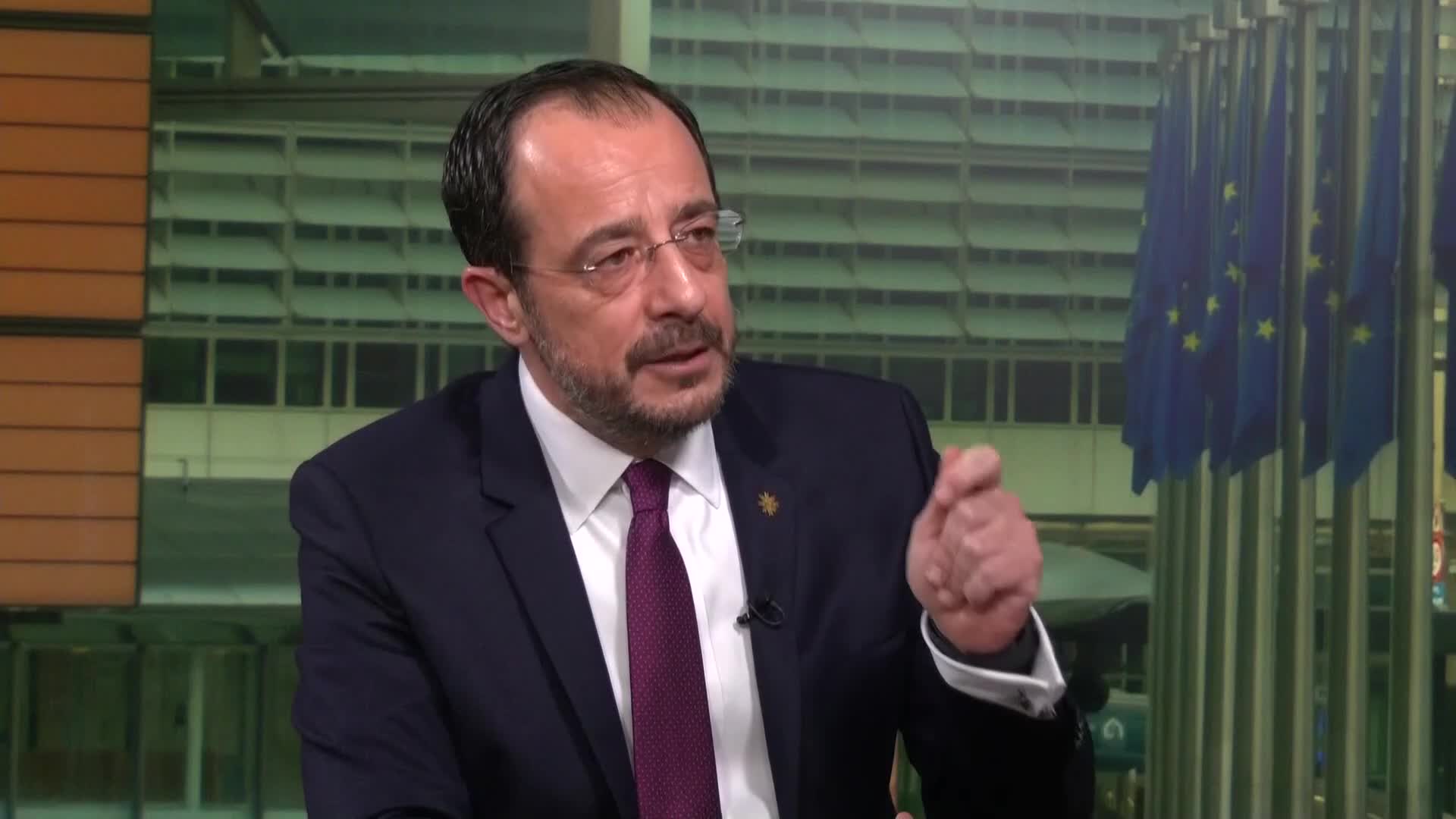 Cypriot President Nikos Christodoulides in a Bloomberg Television interview, March 20, 2026