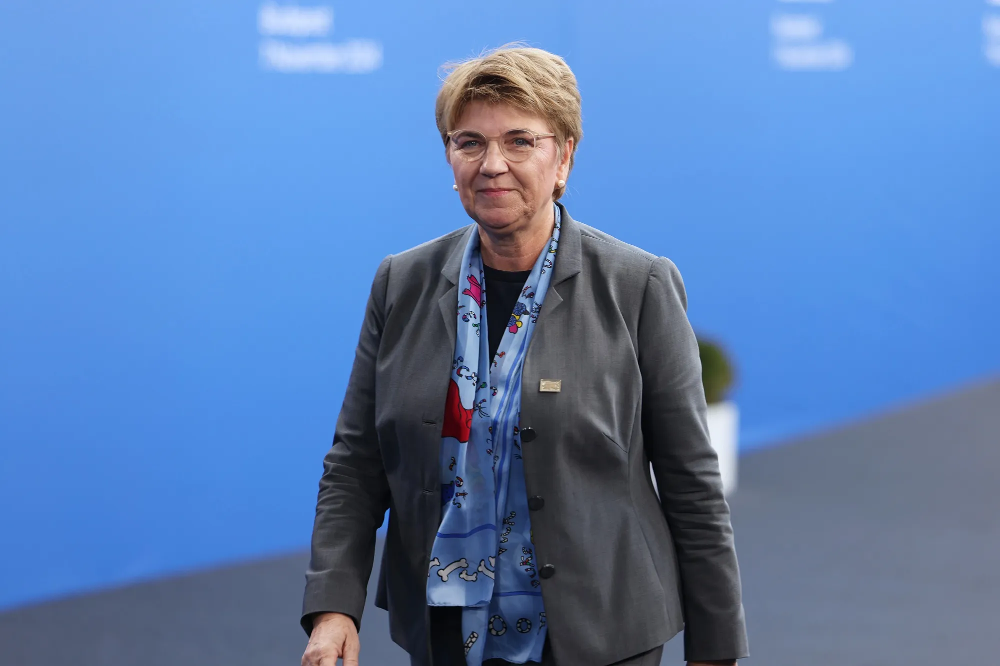 Viola Amherd arrives for the European Political Community summit in Budapest, on Nov. 7.