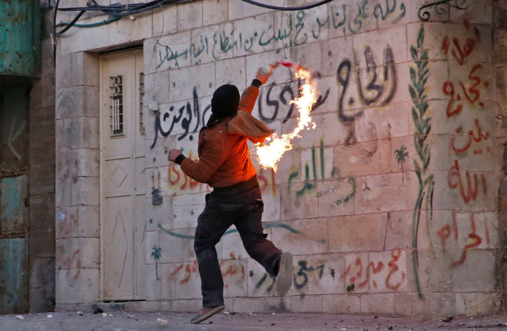 Expected: Violence in the West Bank, not Sweden.
